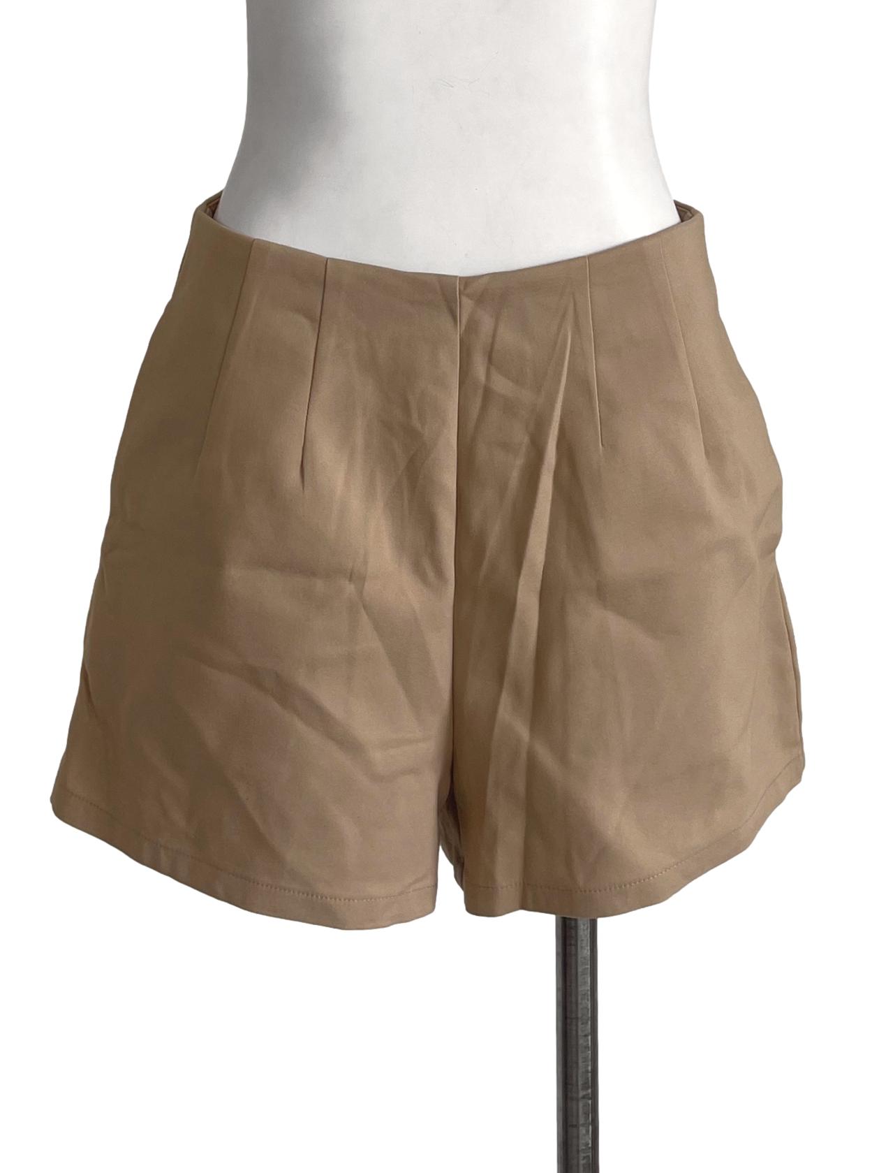 Khaki Plain Shorts