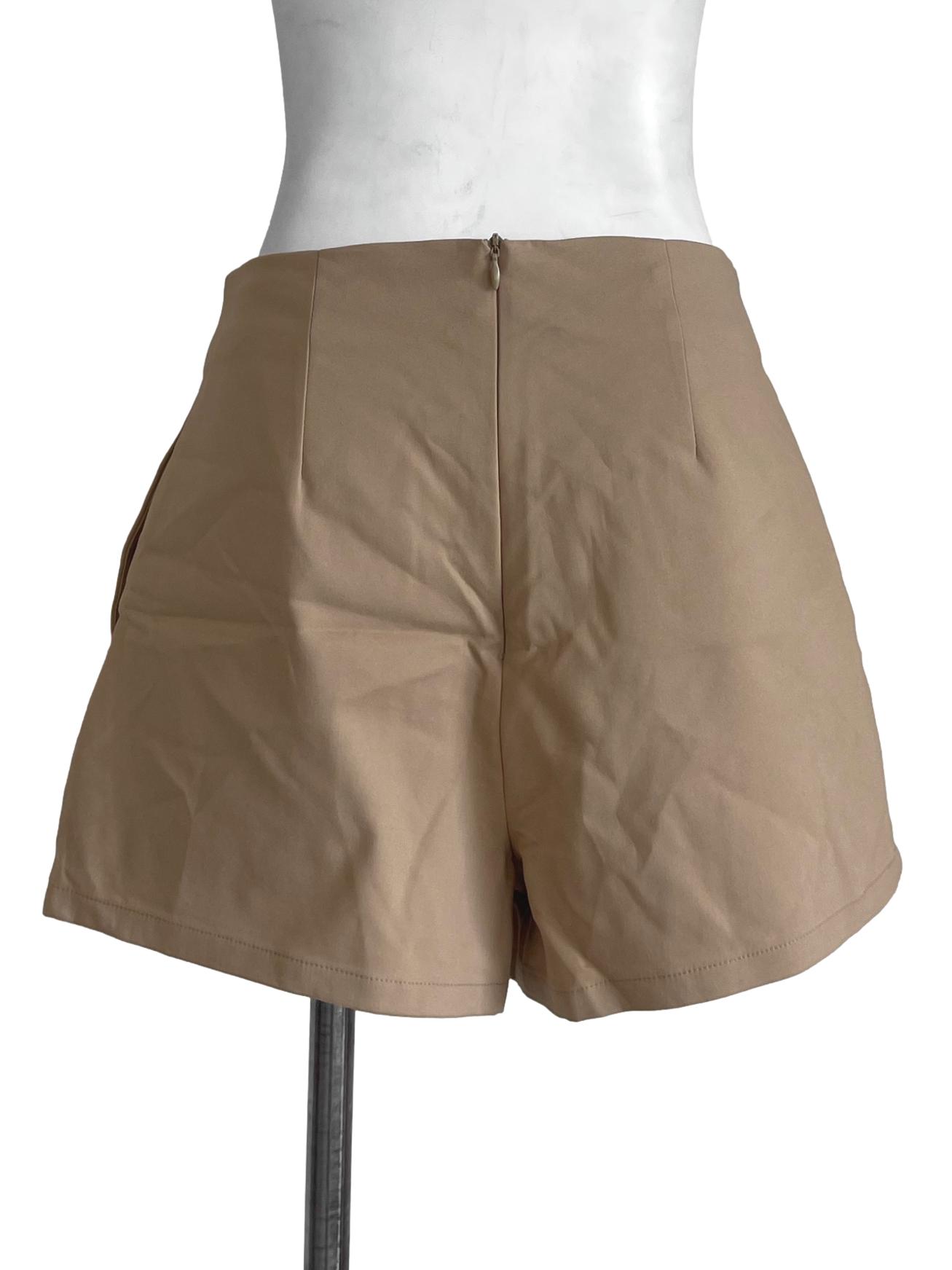 Khaki Plain Shorts