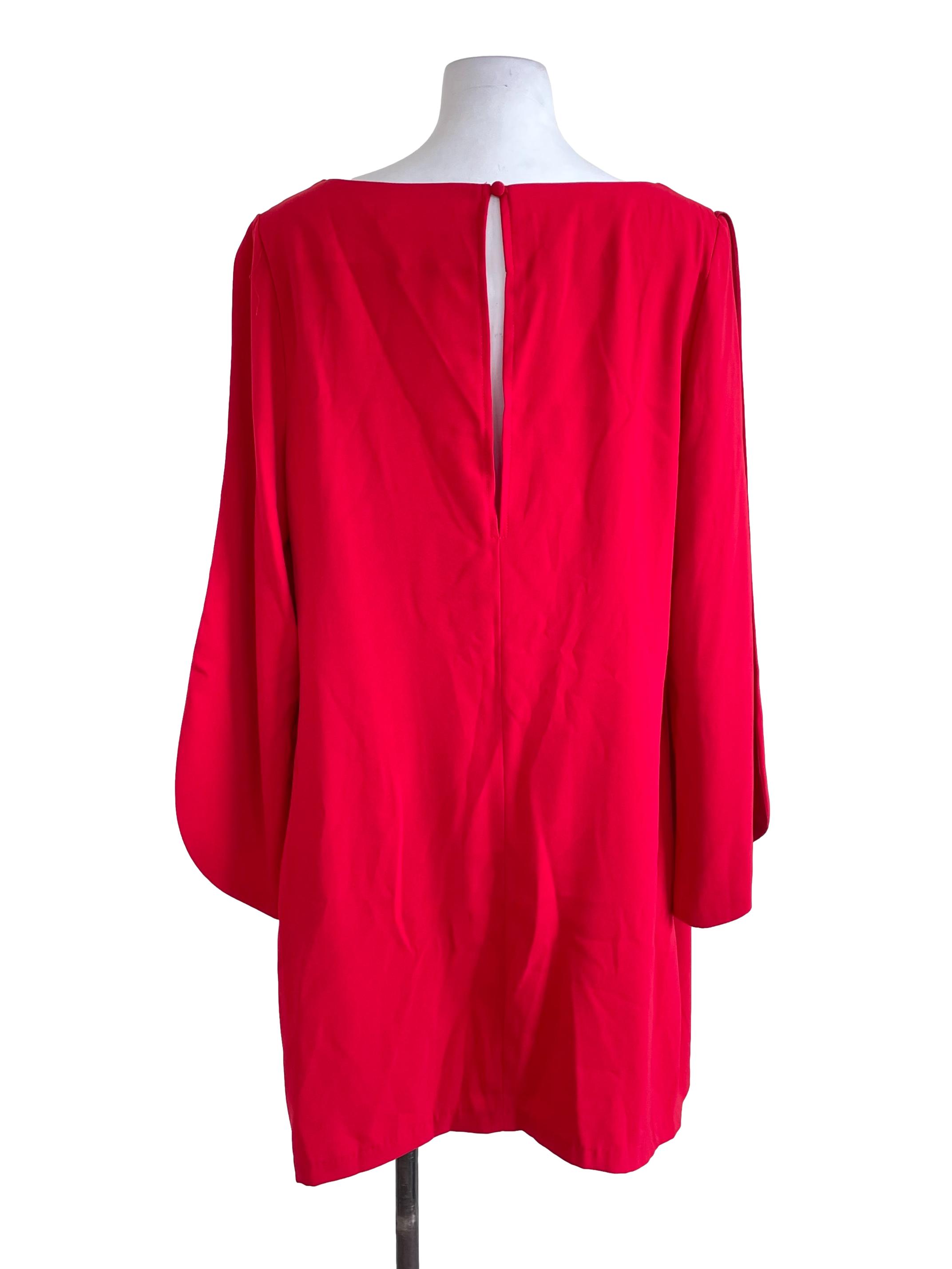 Apple Red Split Sleeves Dress