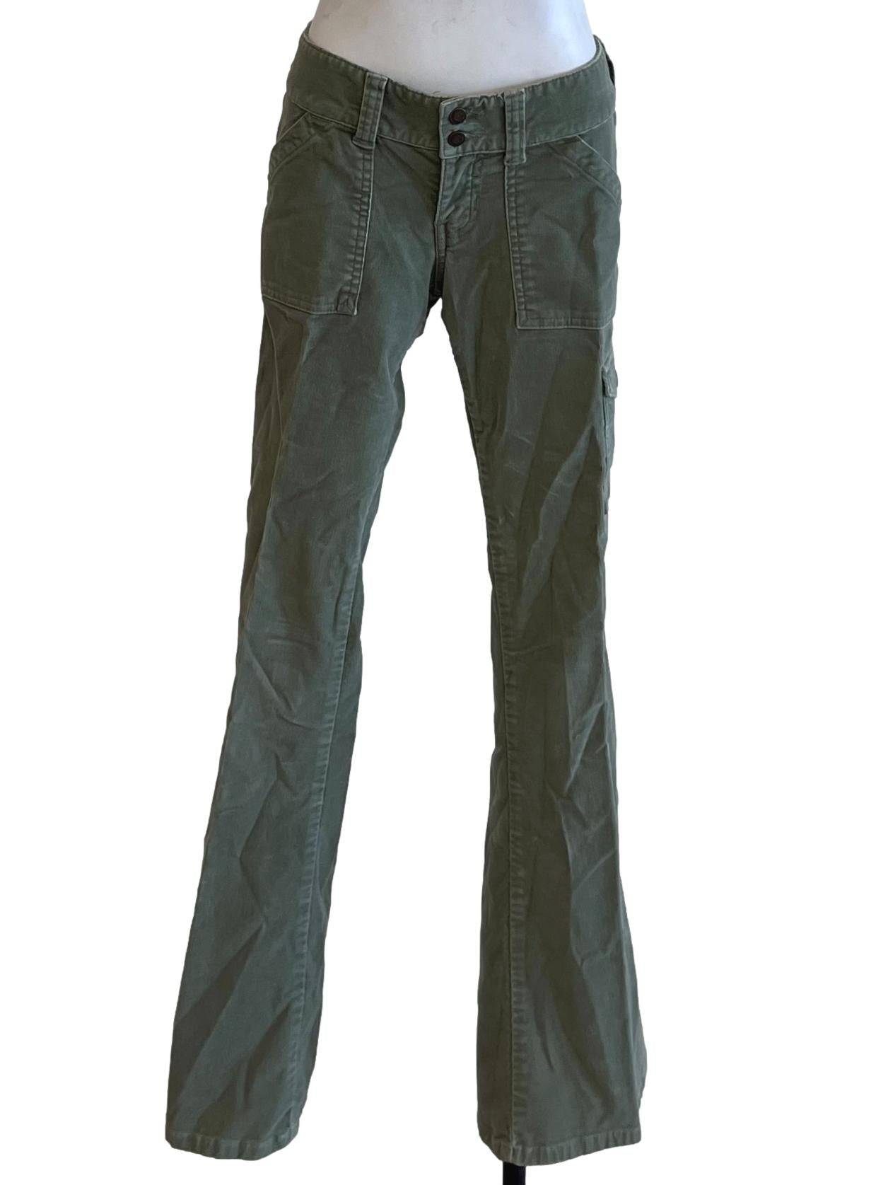 Sage Green Low-Waisted Skinny Jeans