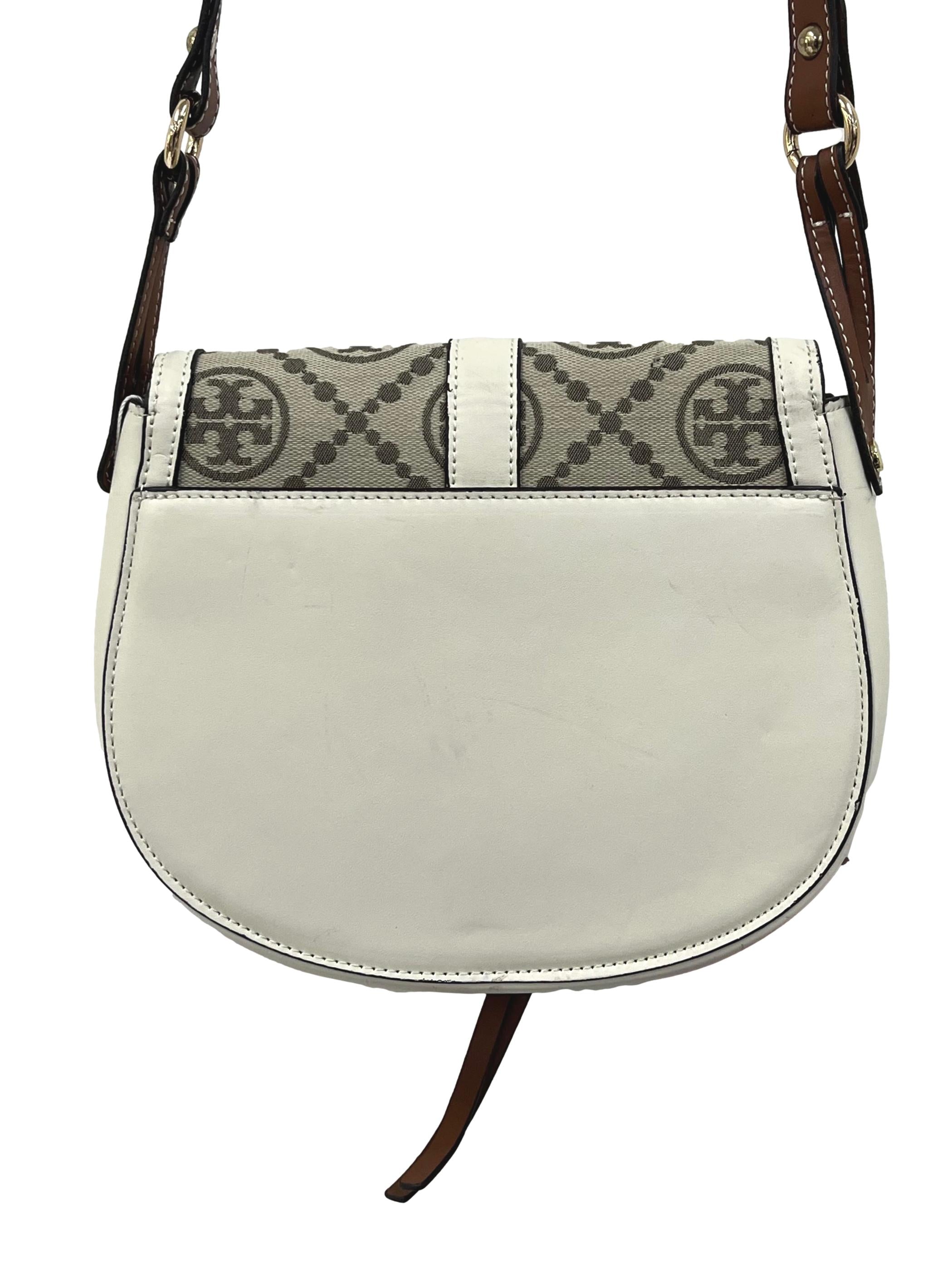 Off White Miller Canvas Quadrant Saddle Bag