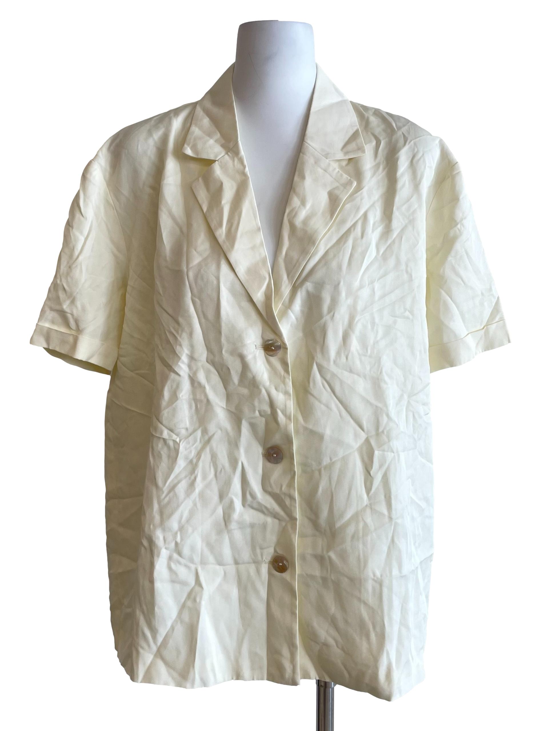 Cream Boxy Cuba Shirt OSN