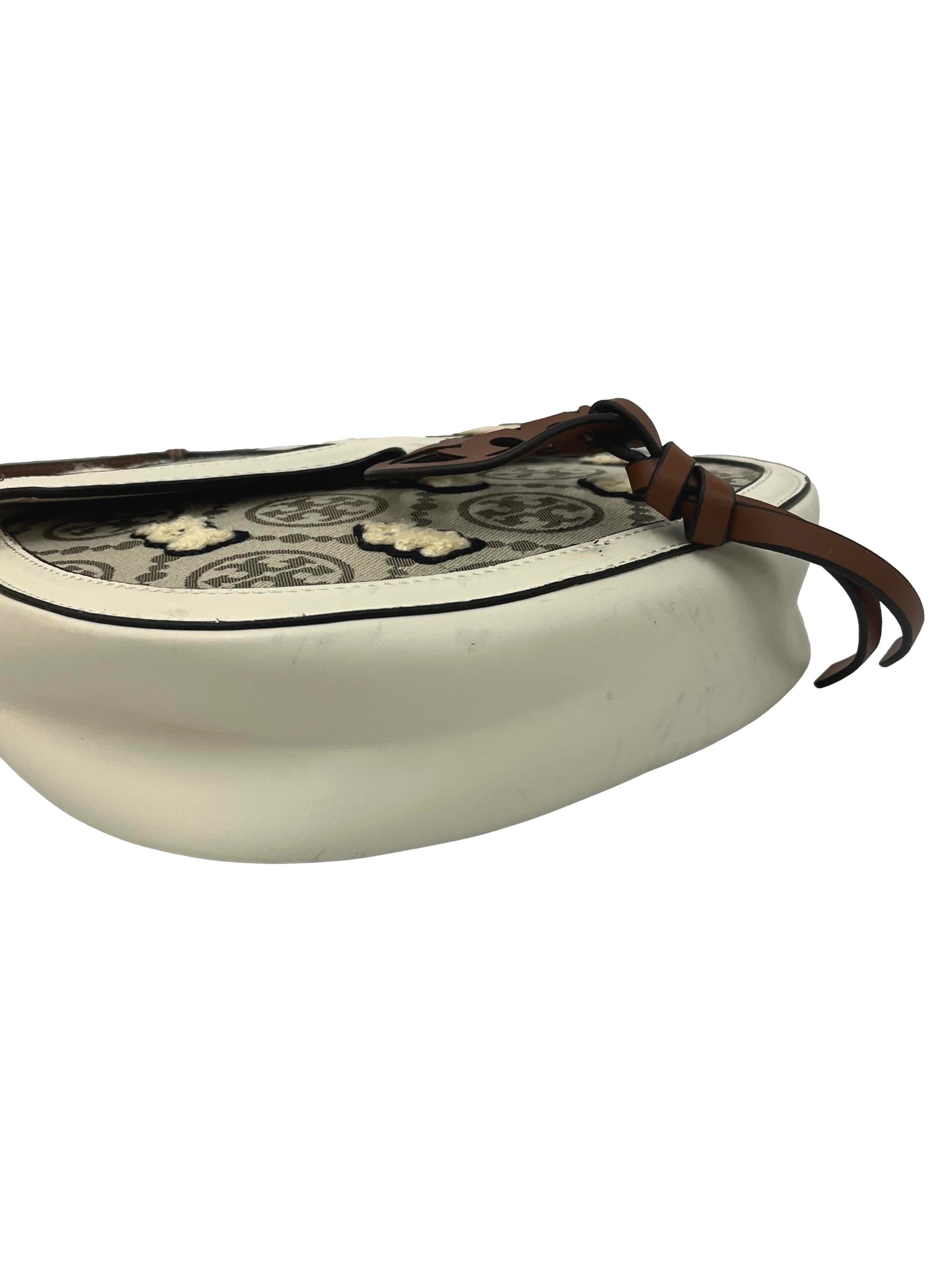 Off White Miller Canvas Quadrant Saddle Bag