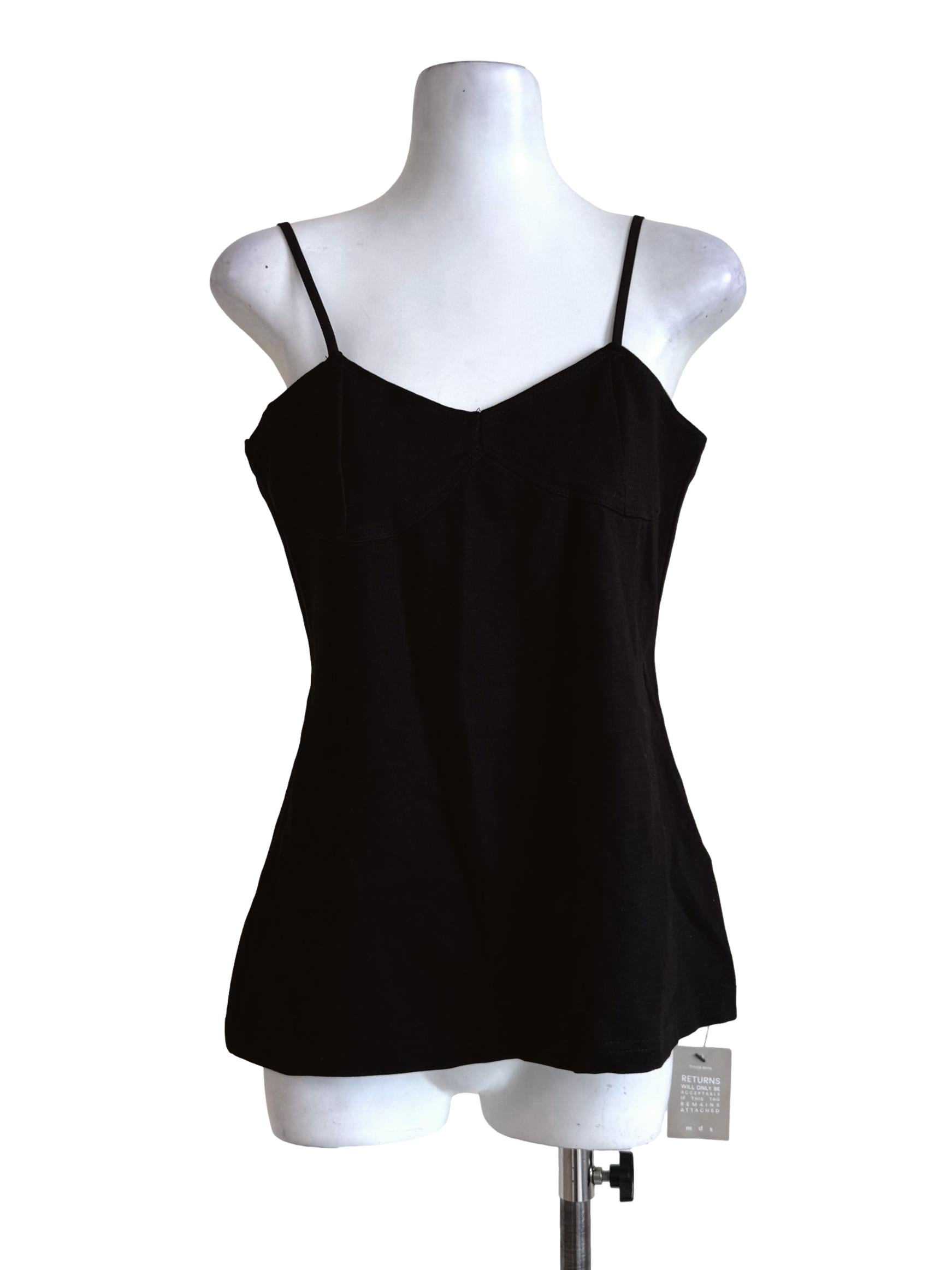 Muted Black V Neck Top
