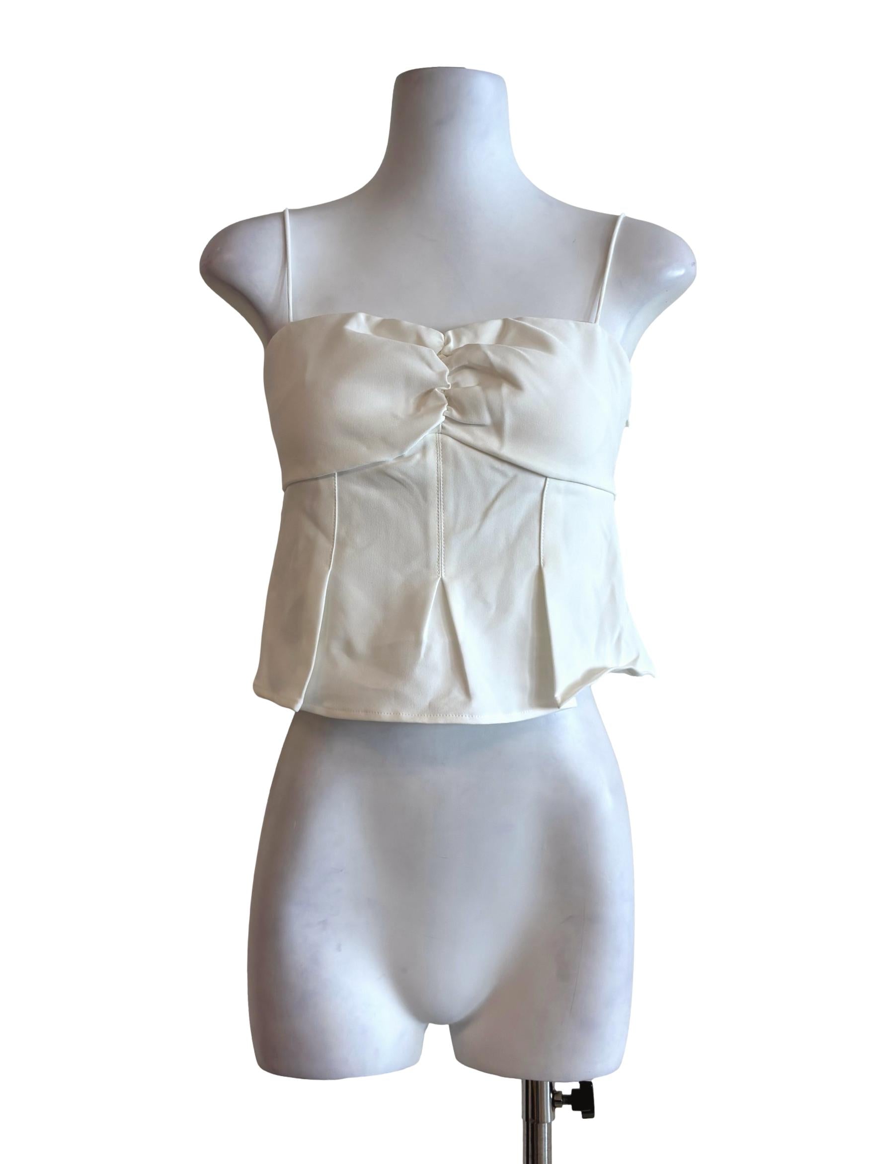 Pearl White Sweetheart Spaghetti Strap Top