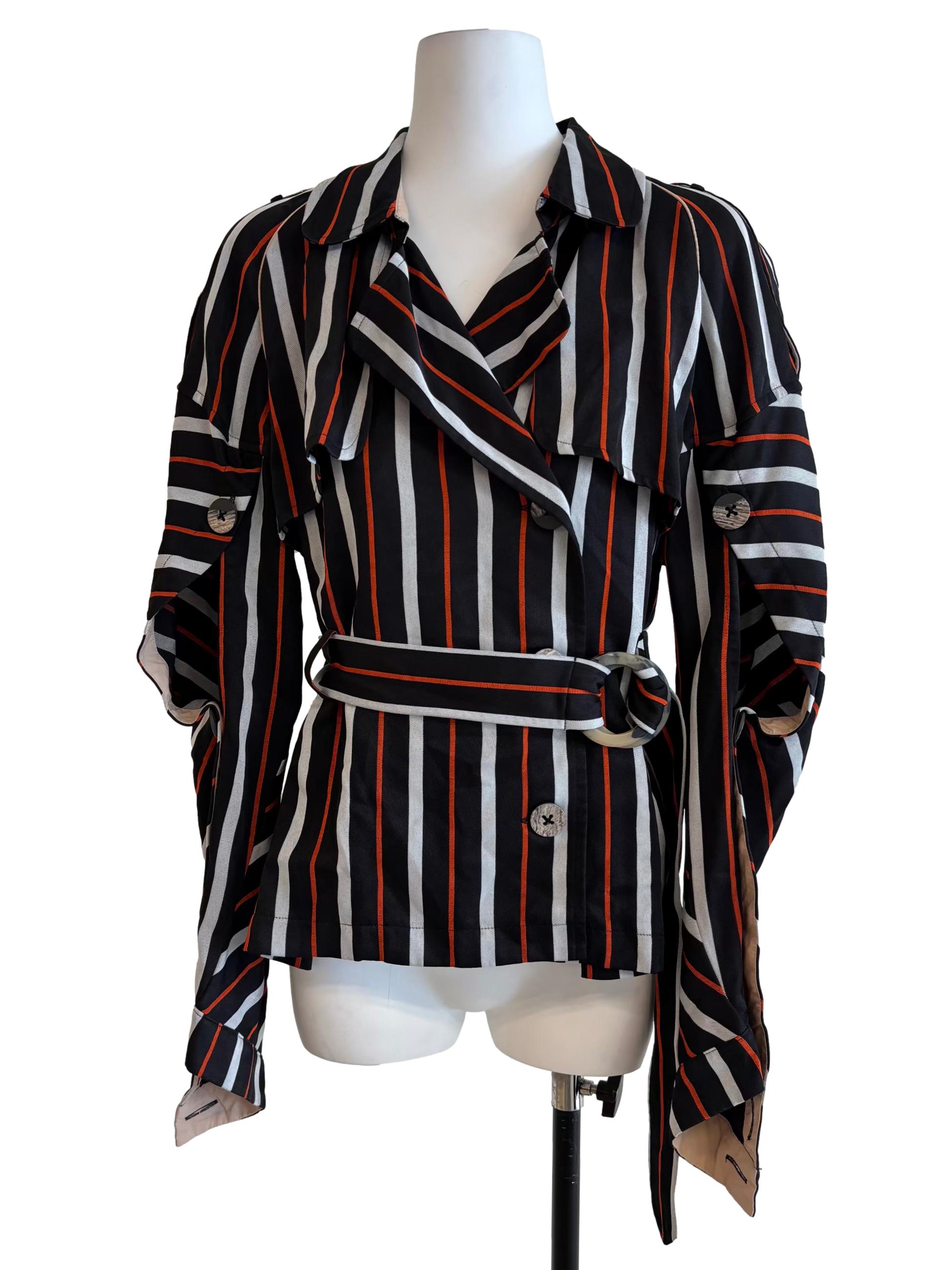 Onyx Black Striped Jacket