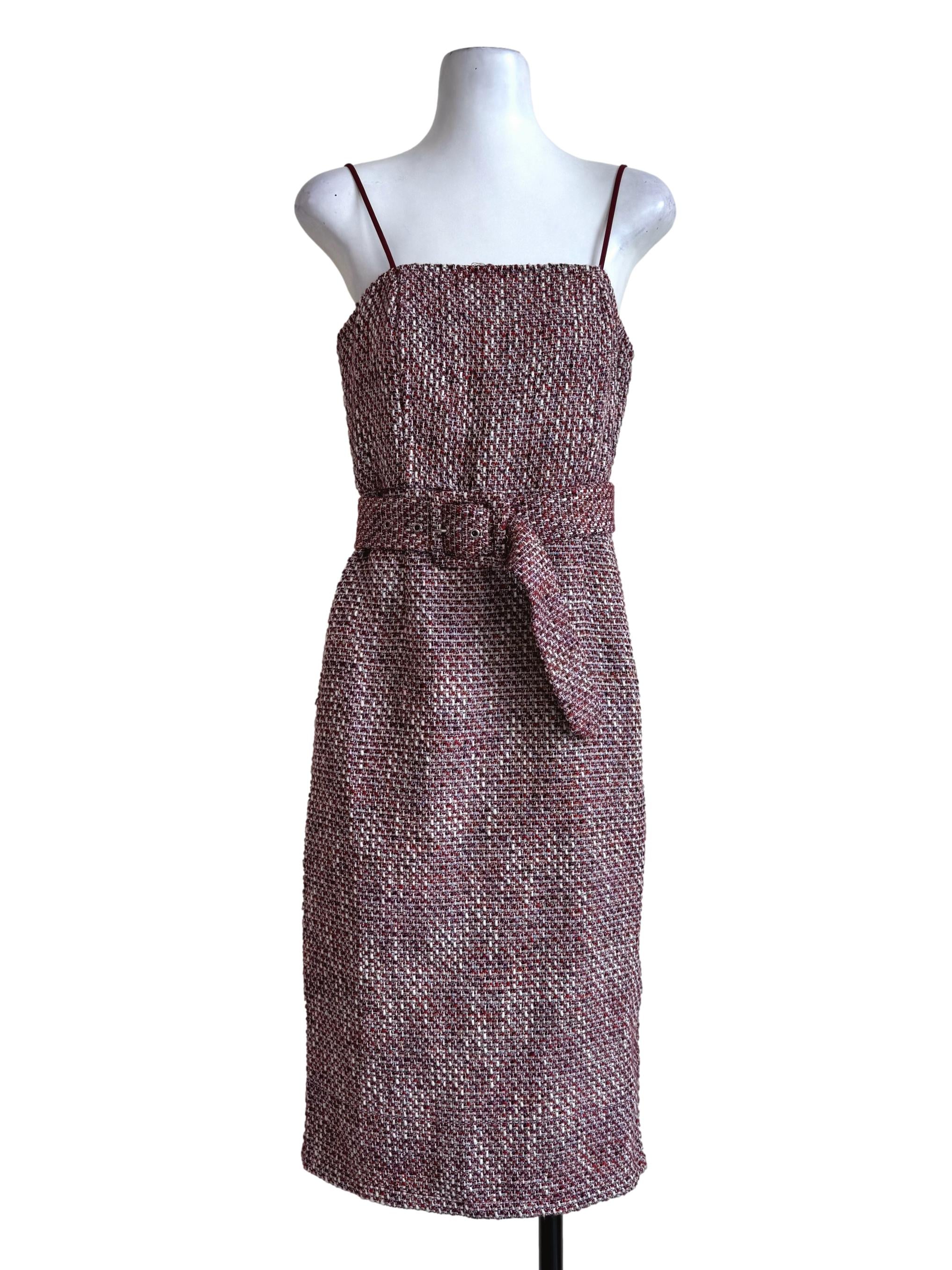 Magenta Tweet Slip Dress LB