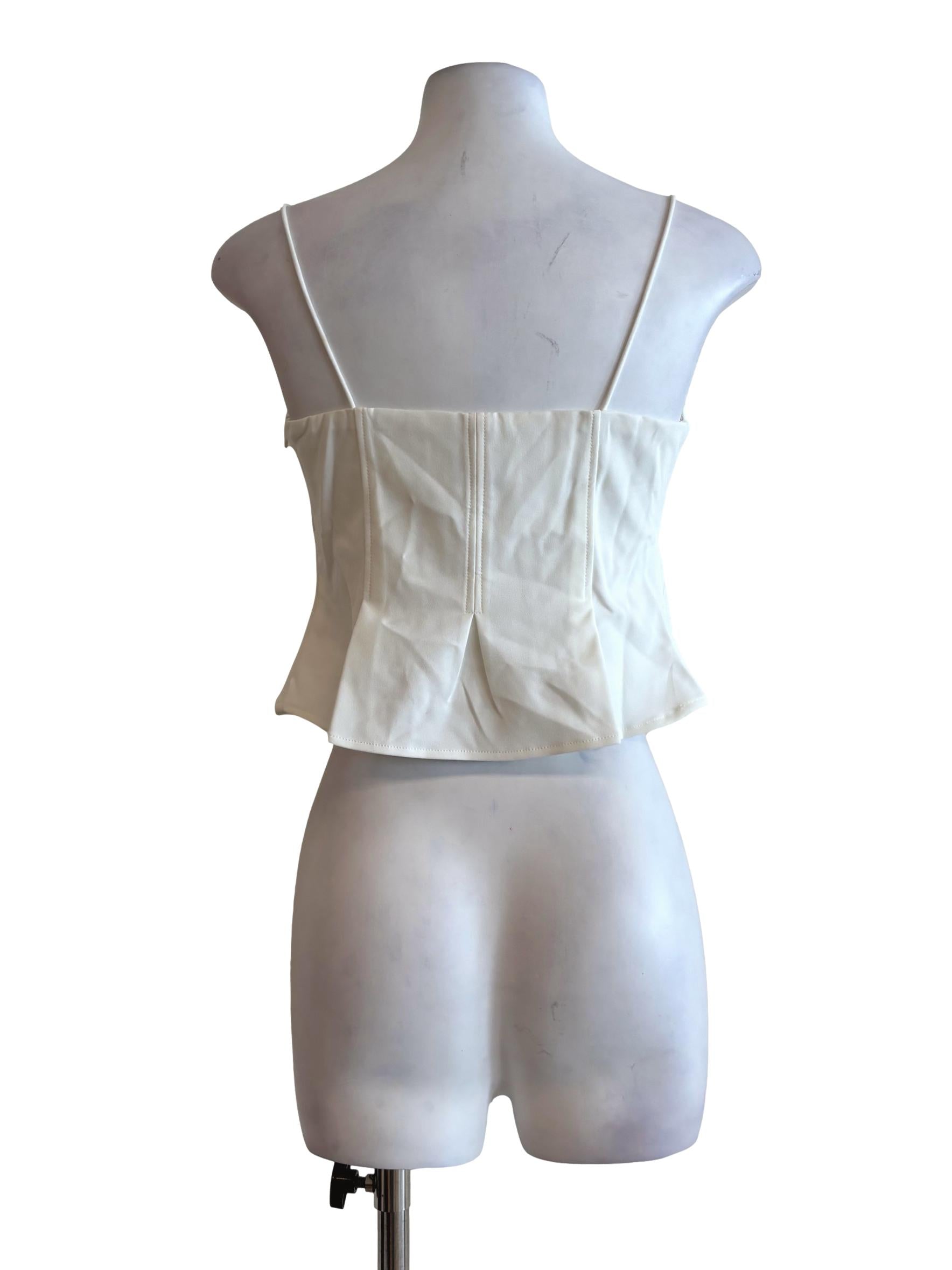 Pearl White Sweetheart Spaghetti Strap Top