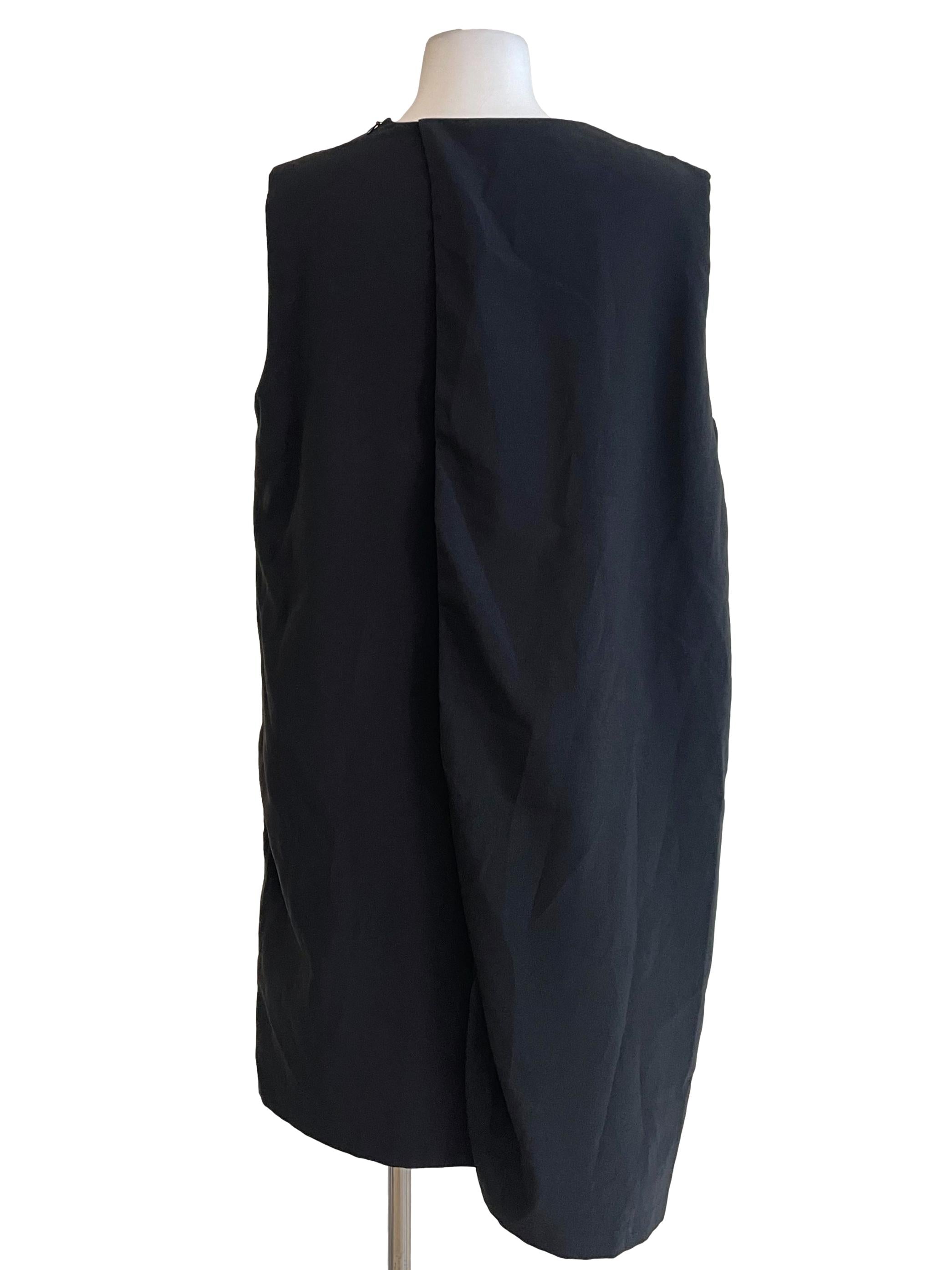 Black Pleated Tent Dress