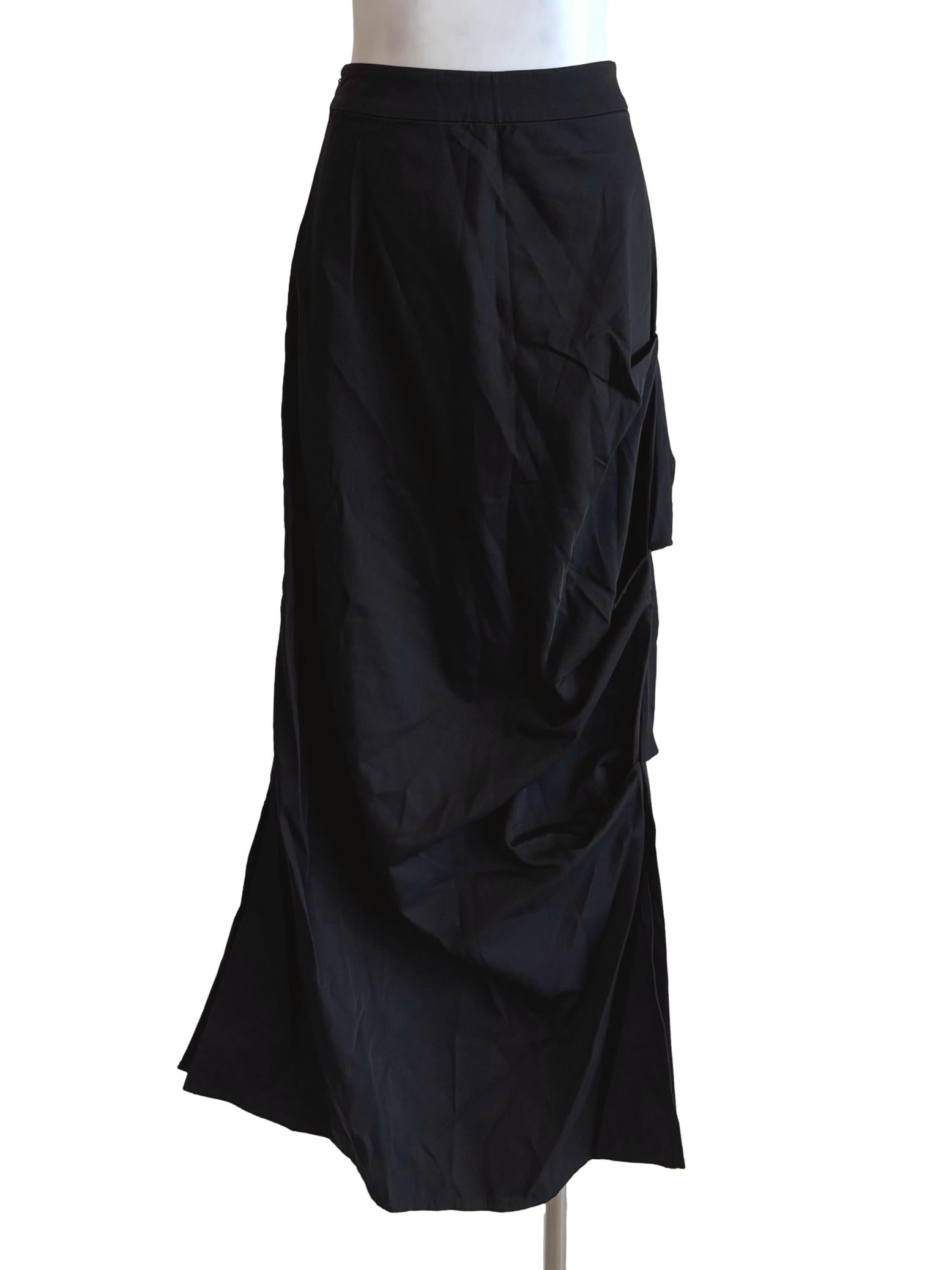 Jet Black Ruched Skirt TTR