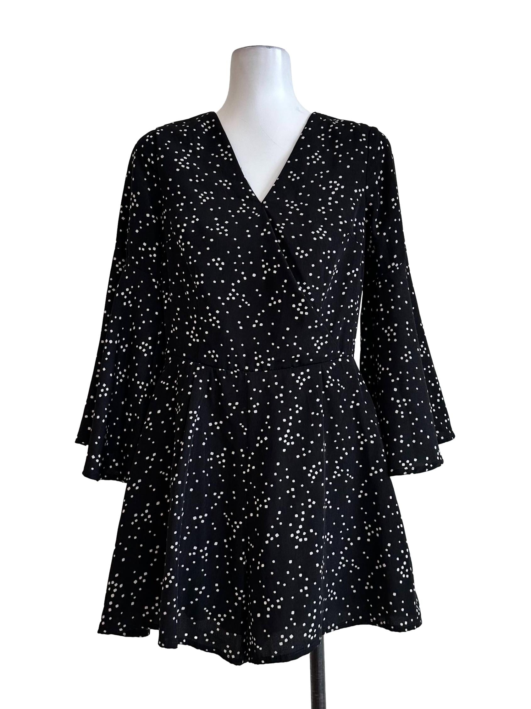 Black Dots Printed Romper