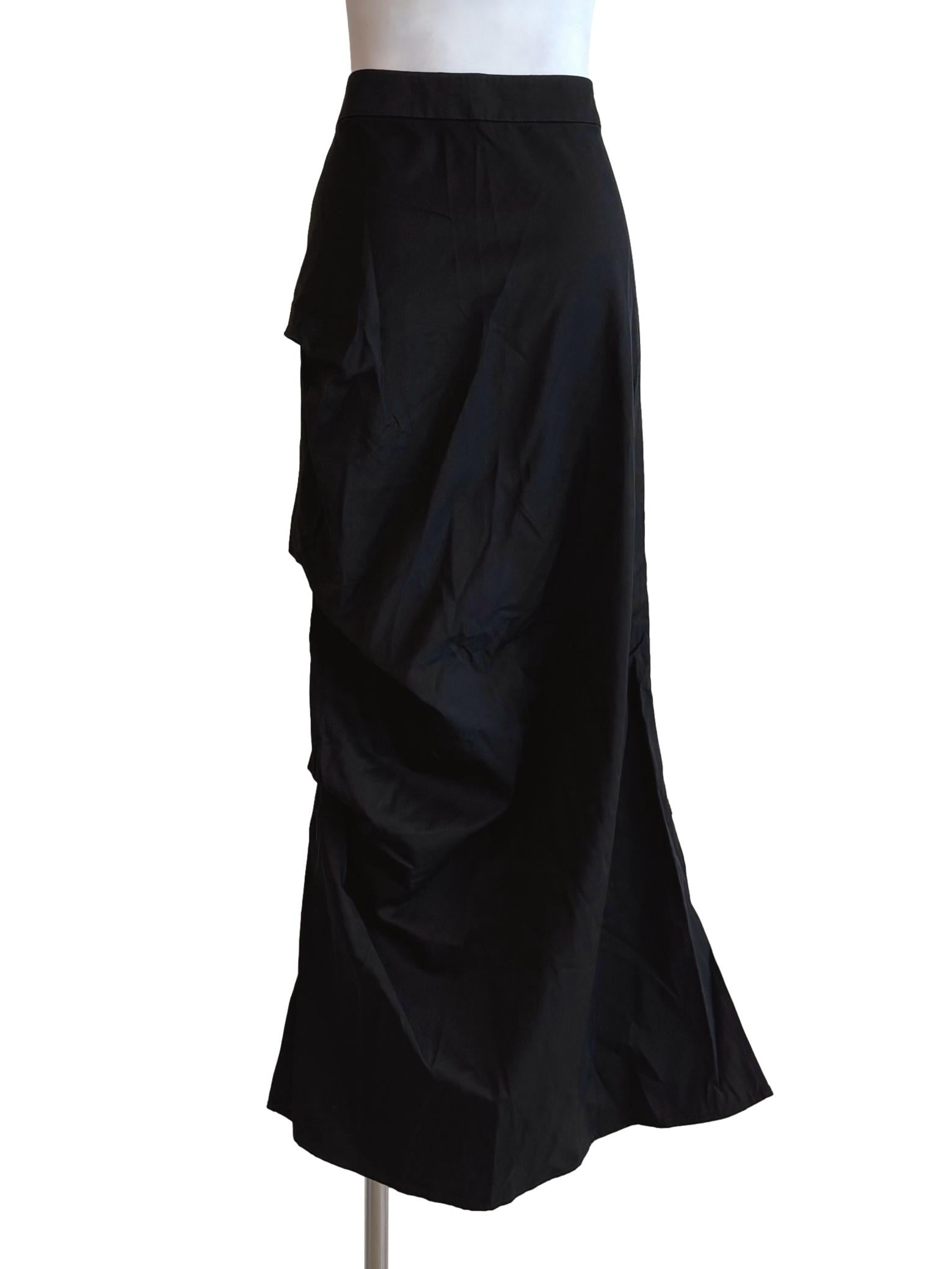 Jet Black Ruched Skirt TTR