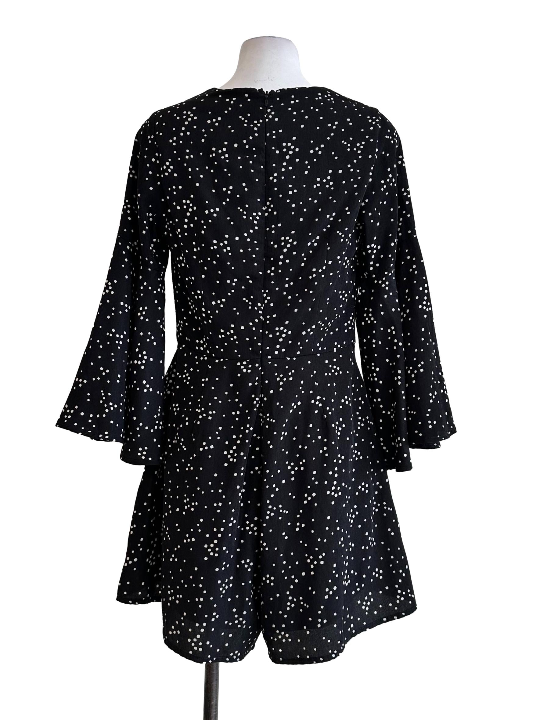 Black Dots Printed Romper