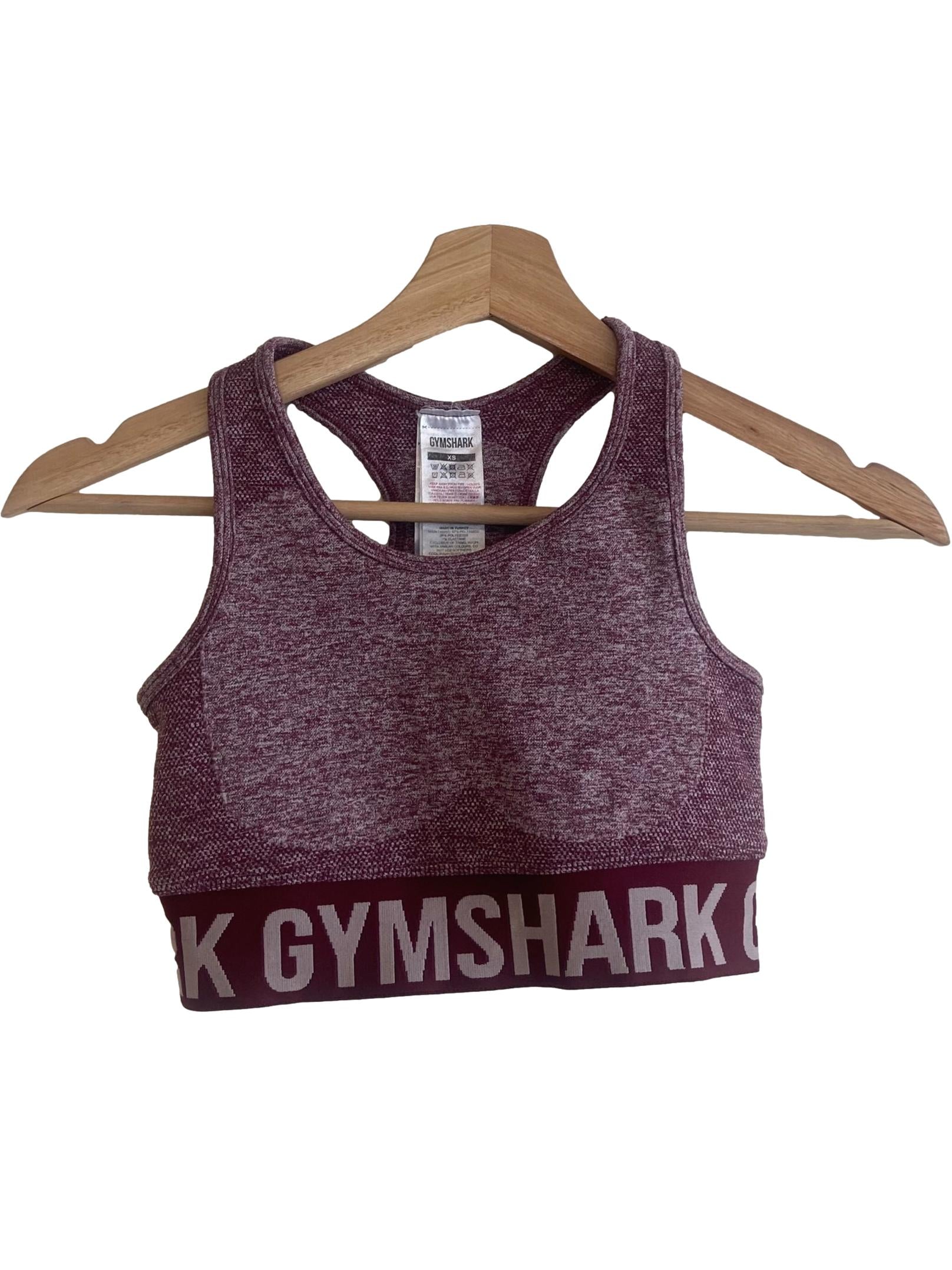Burgundy Marl Flex Sports Bra