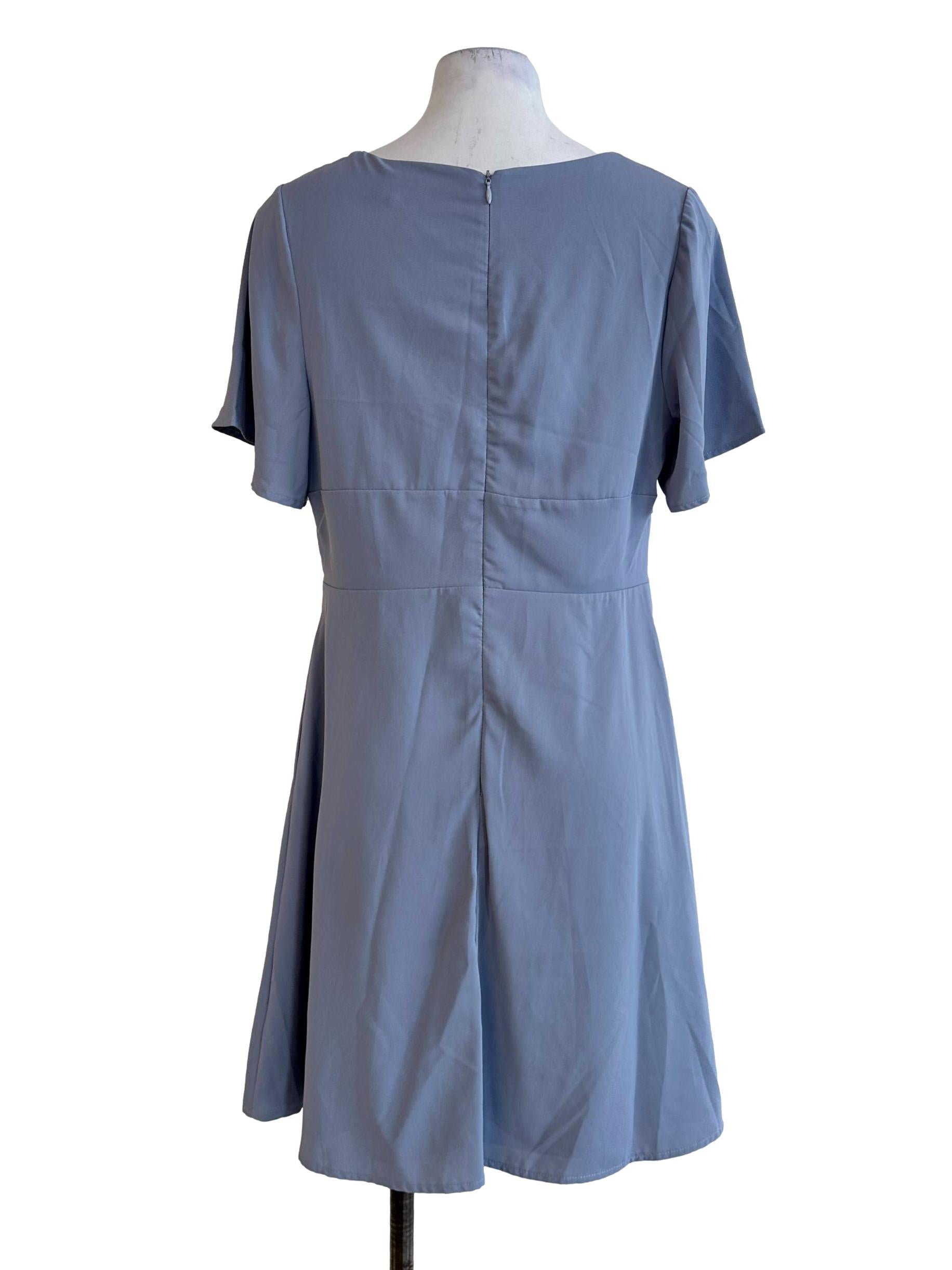 Powder Blue Square Neck Mini Dress