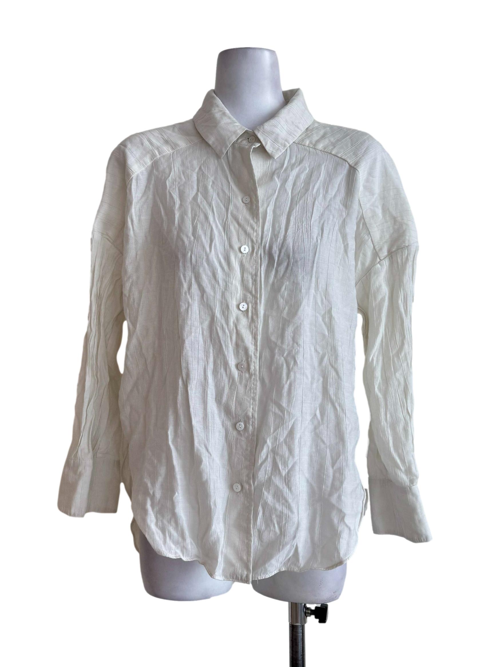 White Long Sleeve Blouse OSN