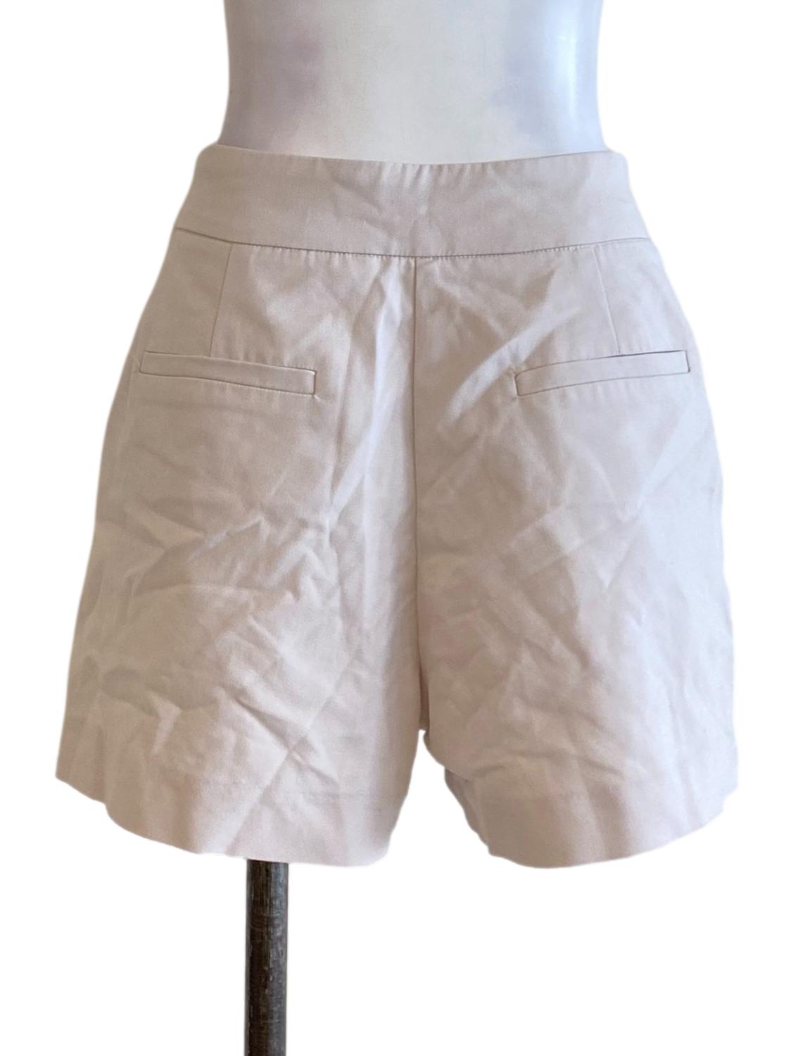 Beige Brown Plain Shorts