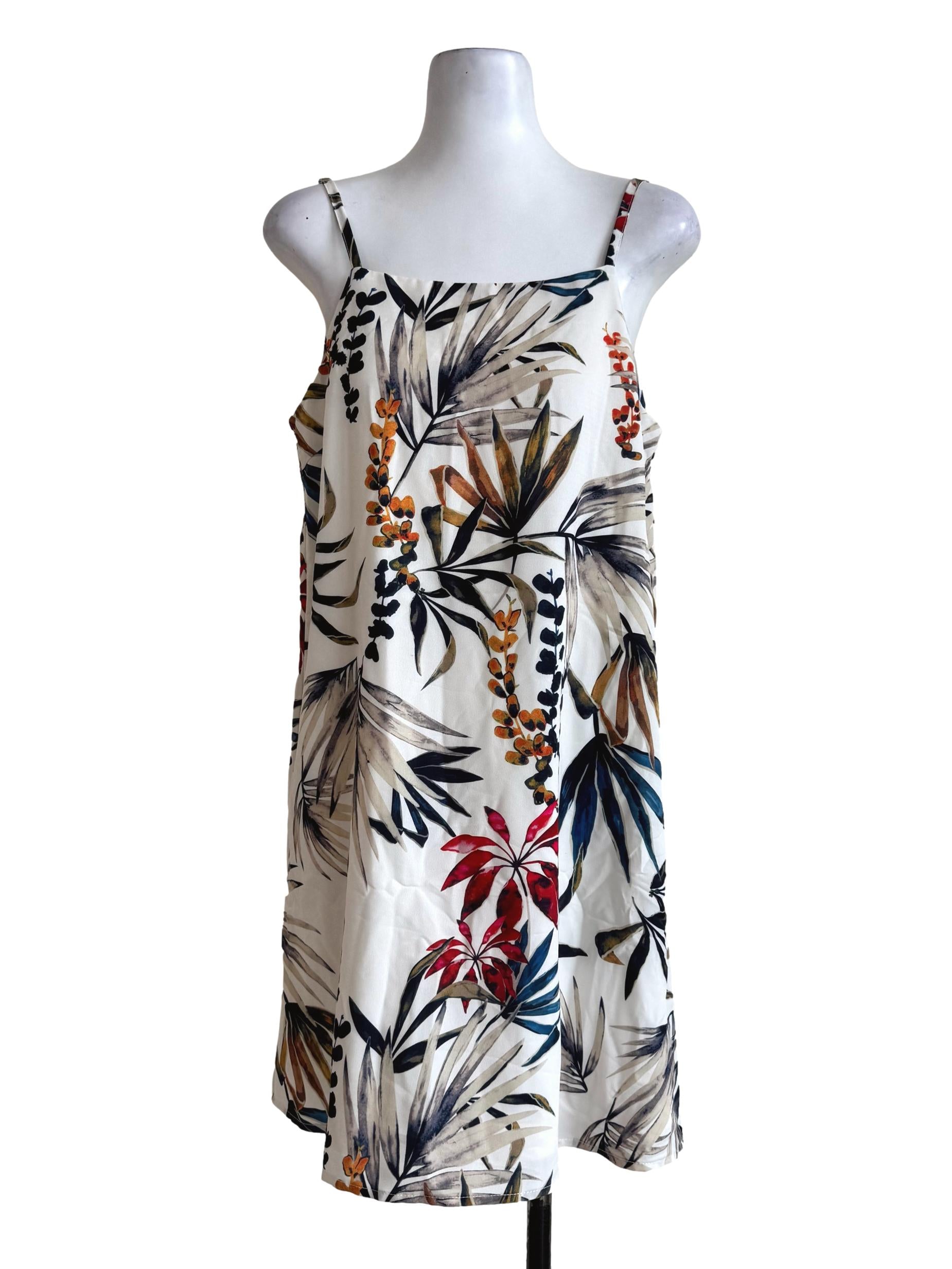 Powder White With Prints Dress TCL