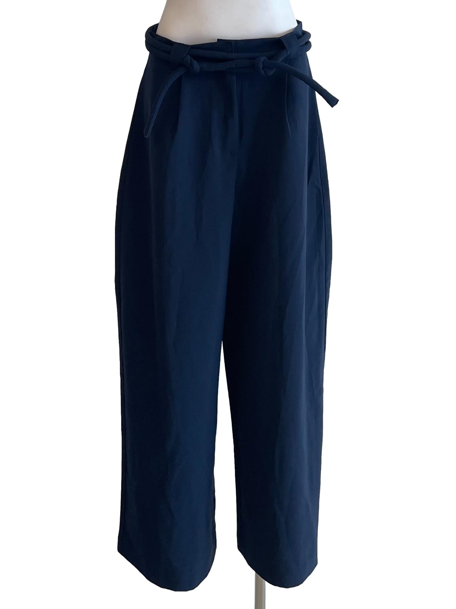 Navy Tie Knot Formal Pants
