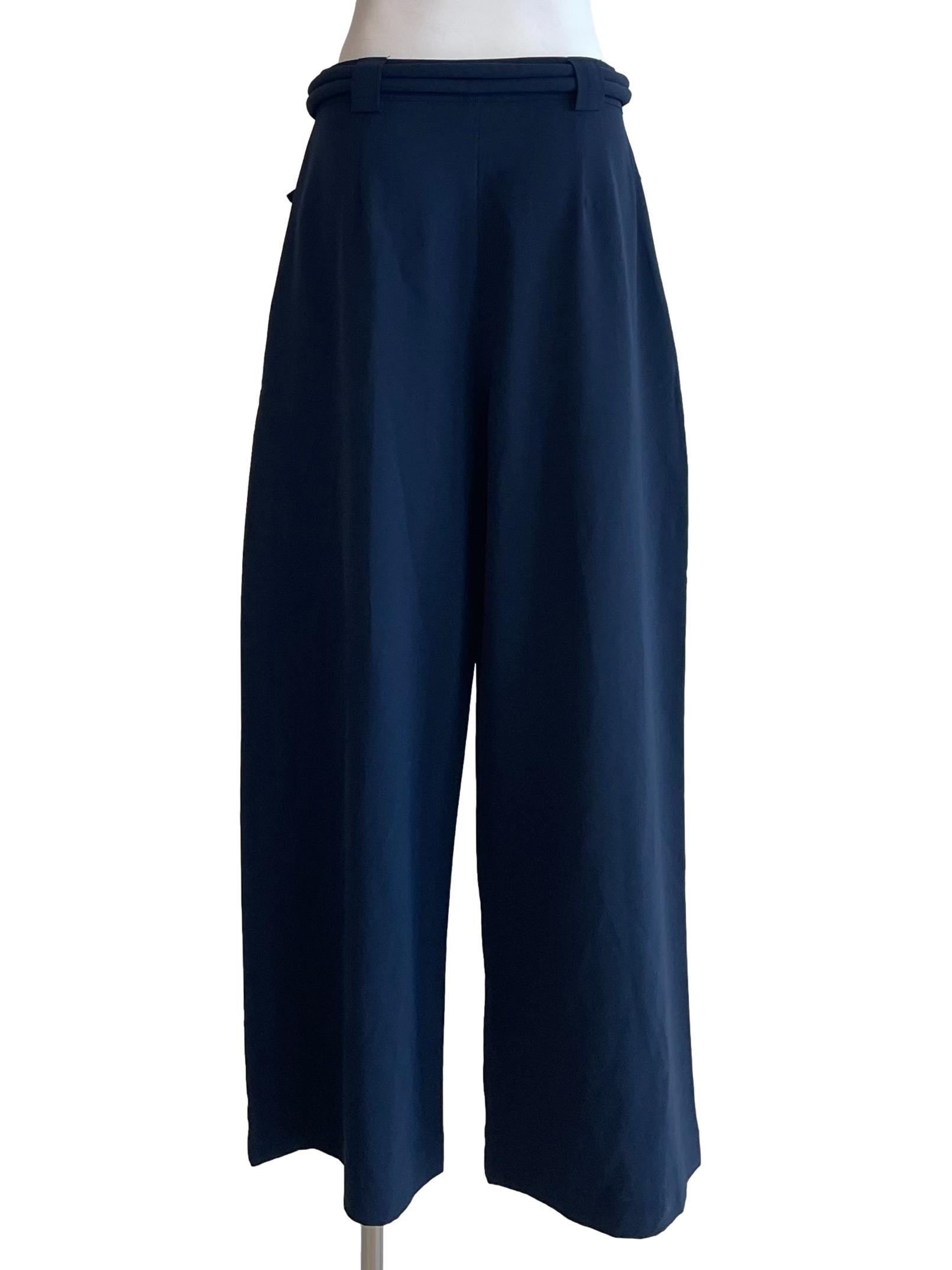 Navy Tie Knot Formal Pants