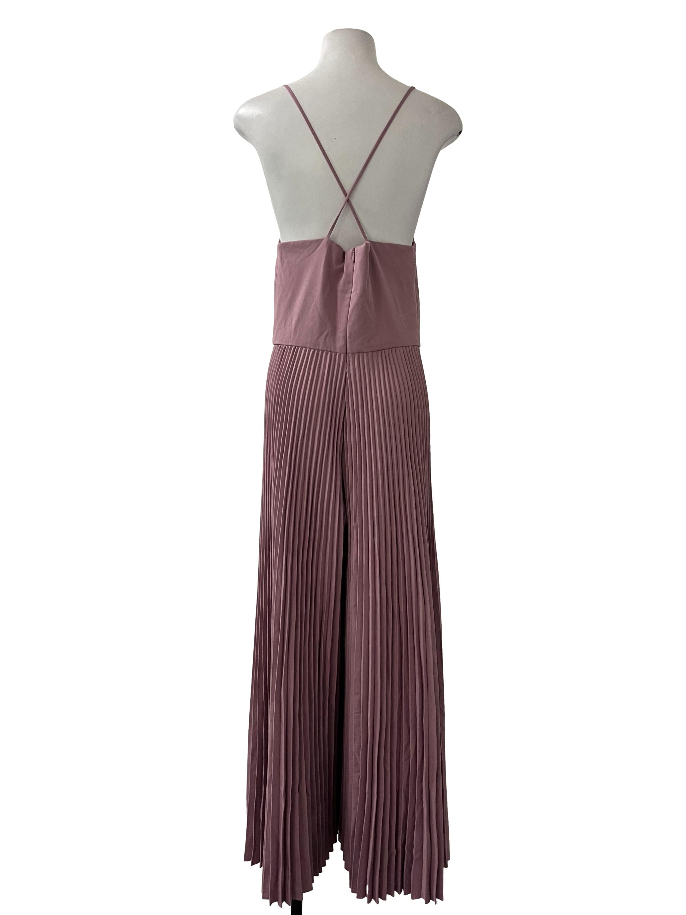 Pink Pleated Jumpsuit