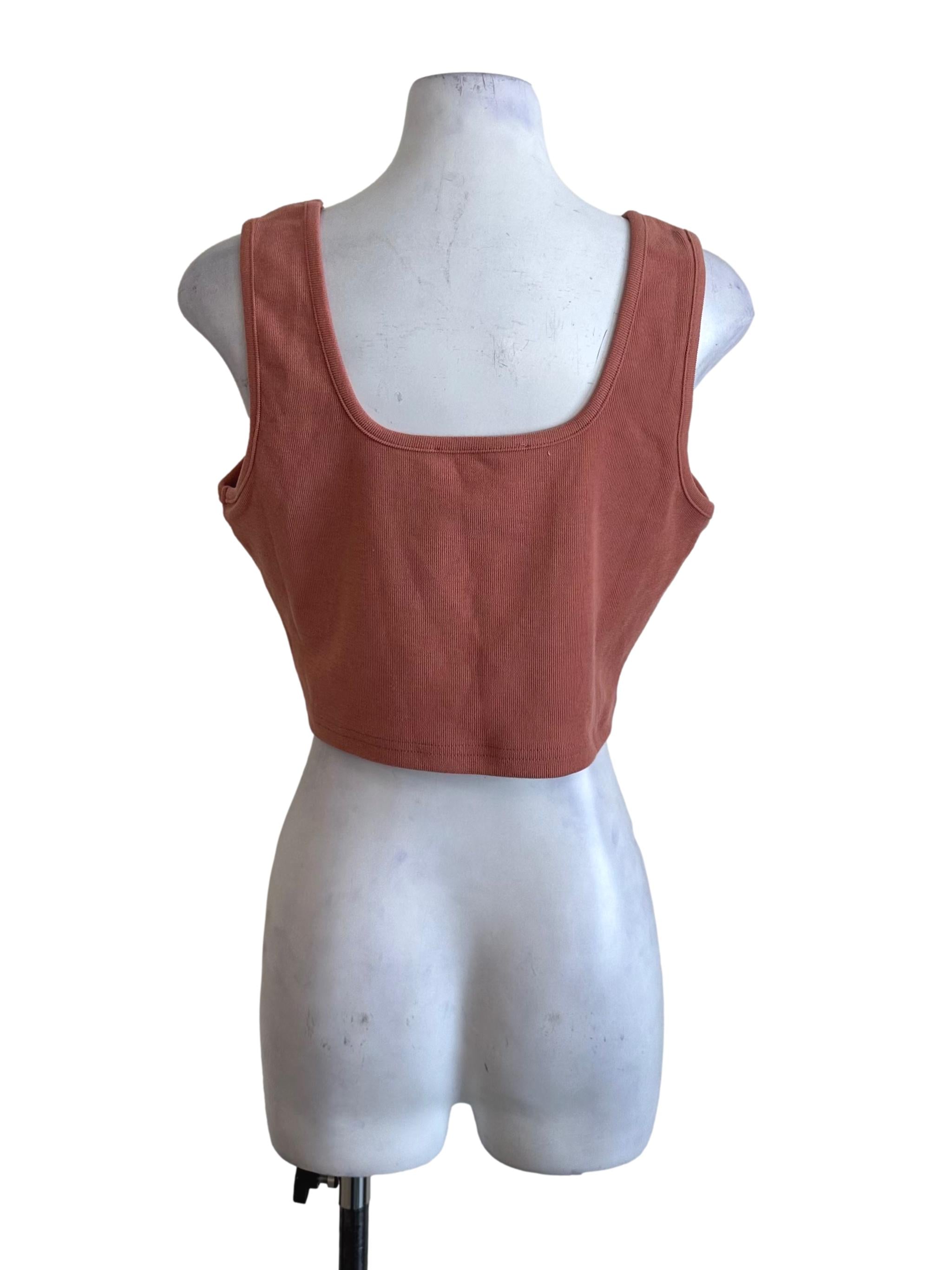 Dusty Pink Square Neck Tank Top