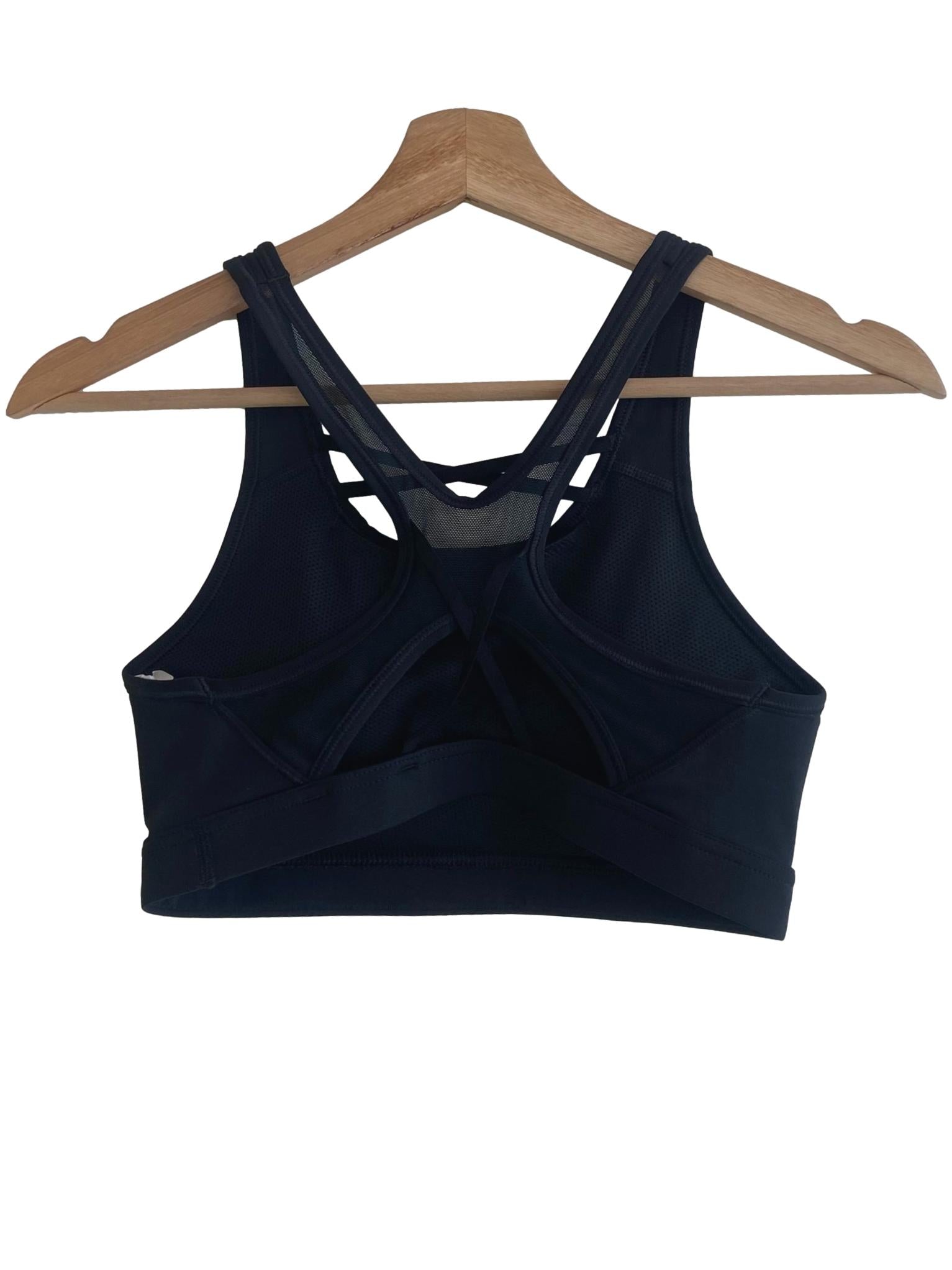 Black Strappy Sports Bra