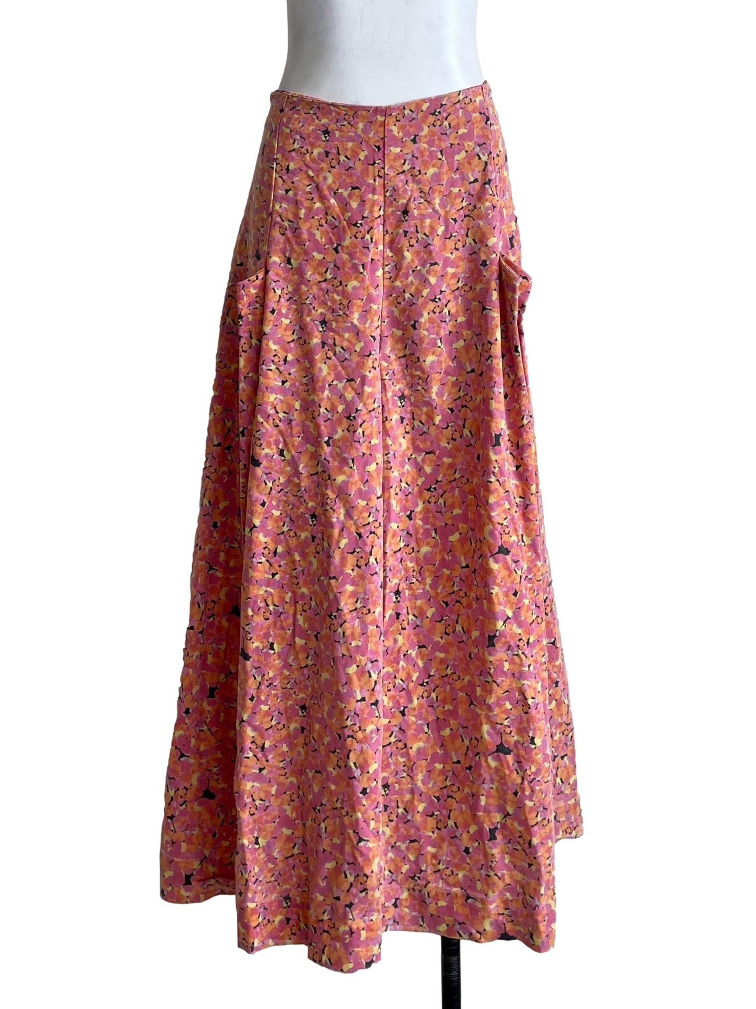 Coral Orange Printed Palazzo