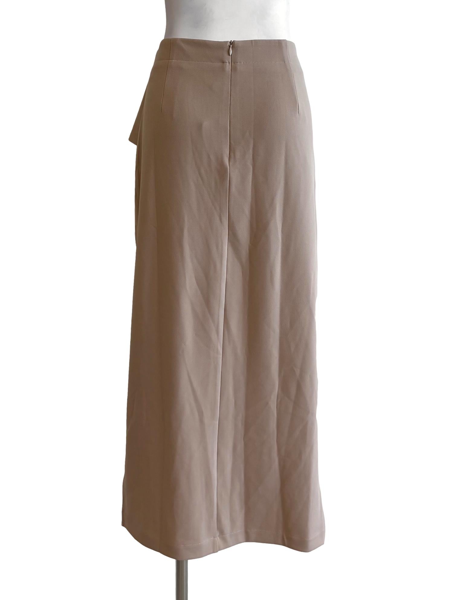 Cashmere Layered Waist Slit Skirt