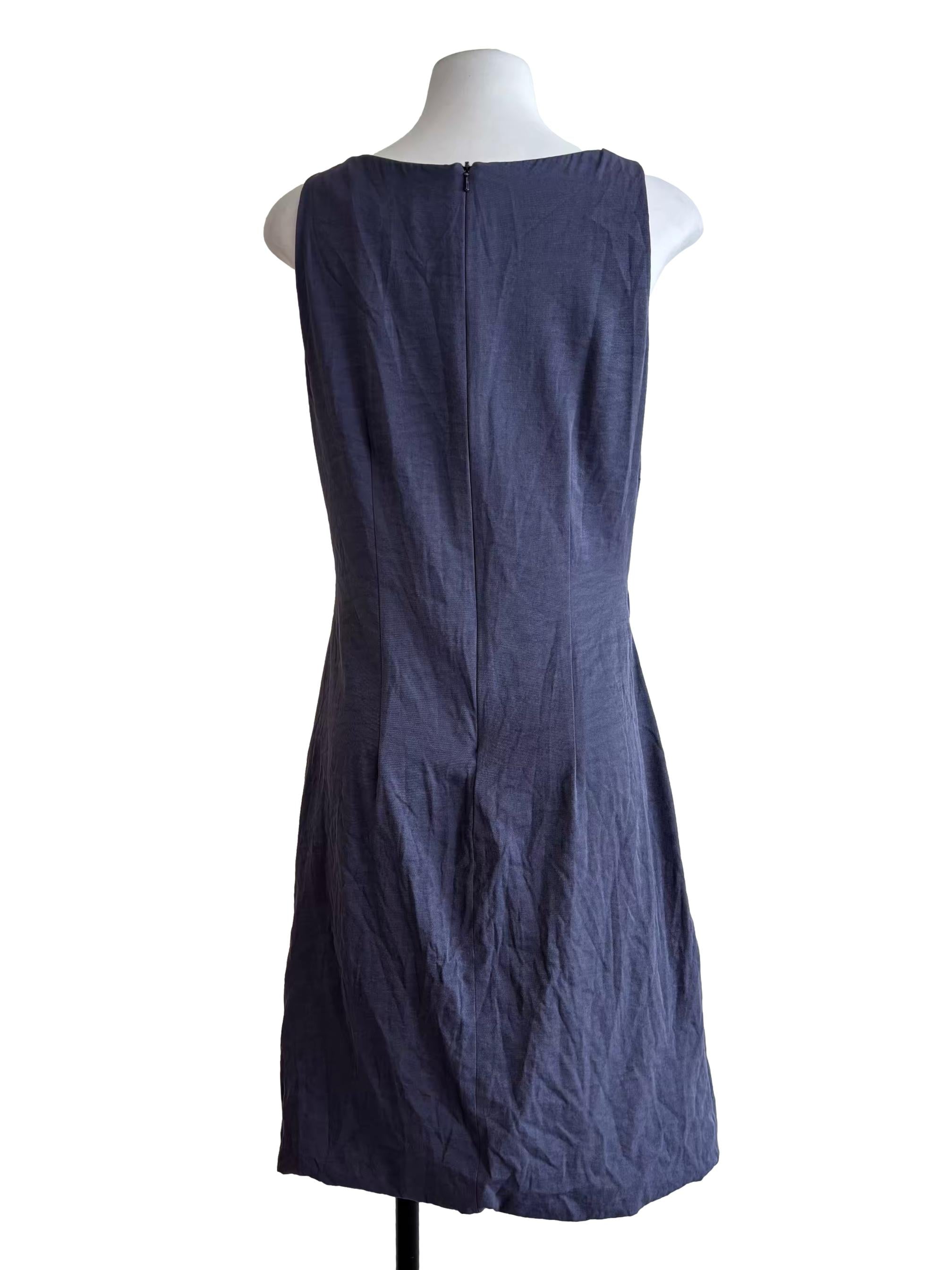 Slate Blue Sleeveless Mini Dress