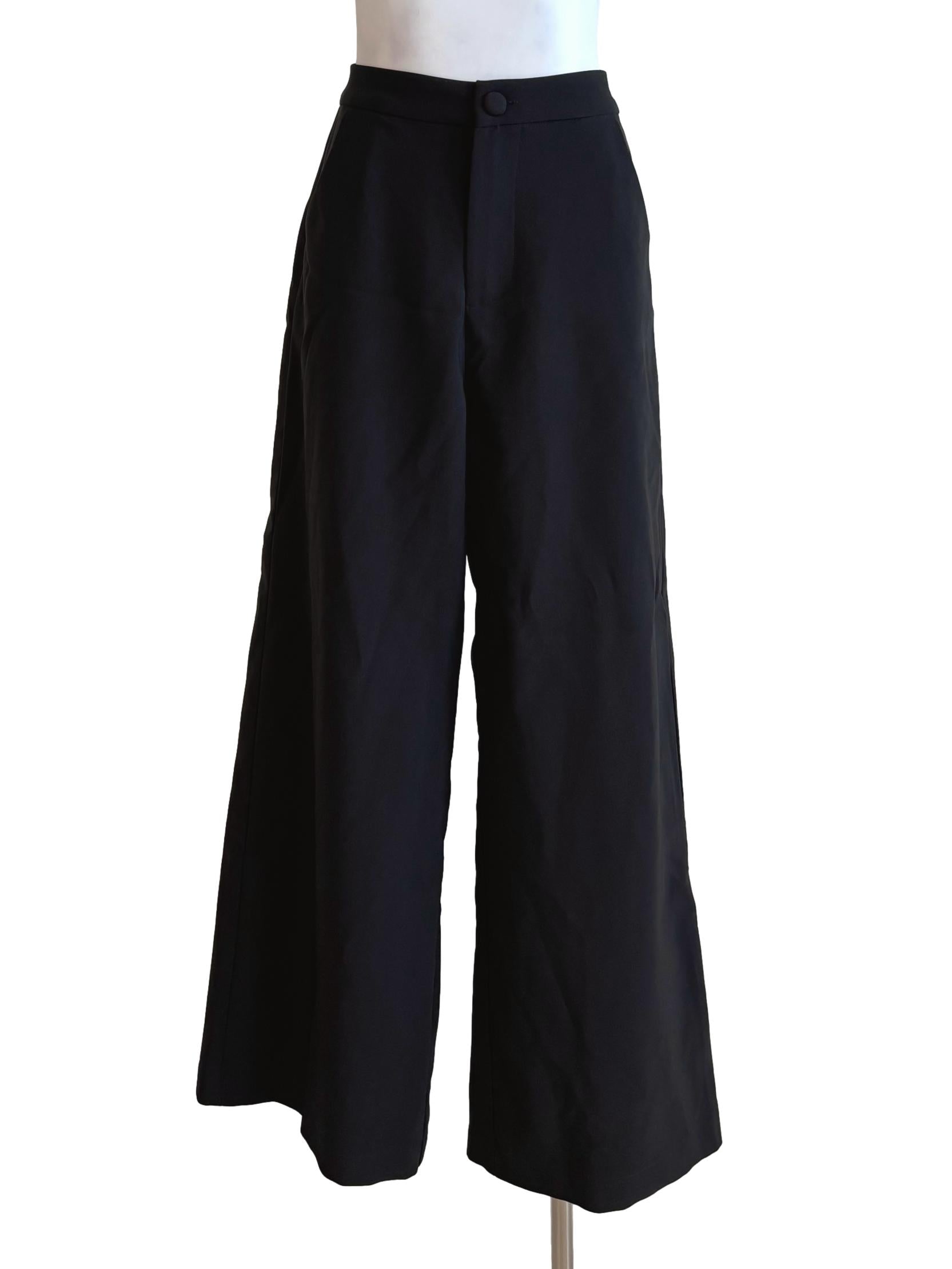 Soft Black Wide Slacks