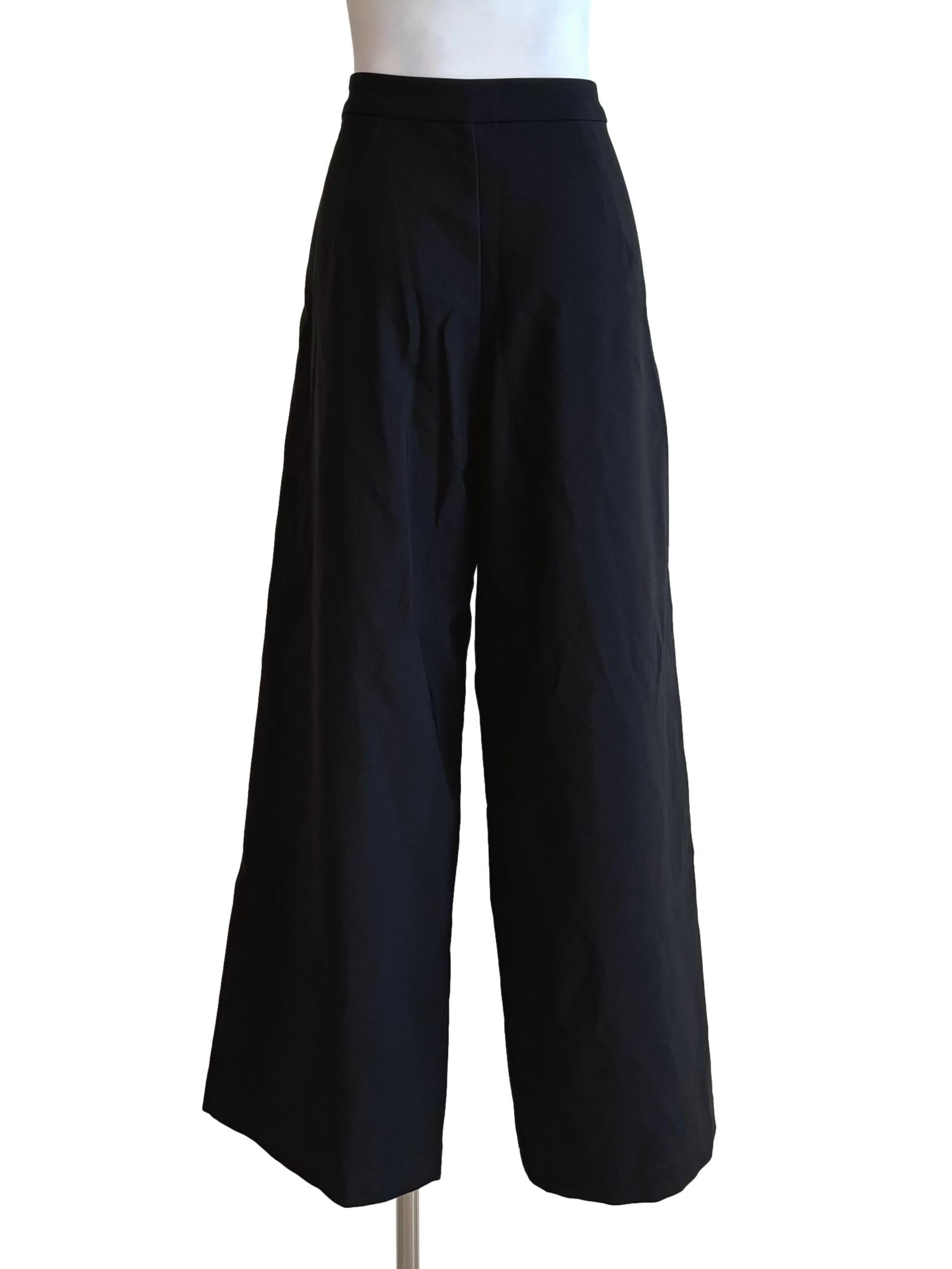 Soft Black Wide Slacks