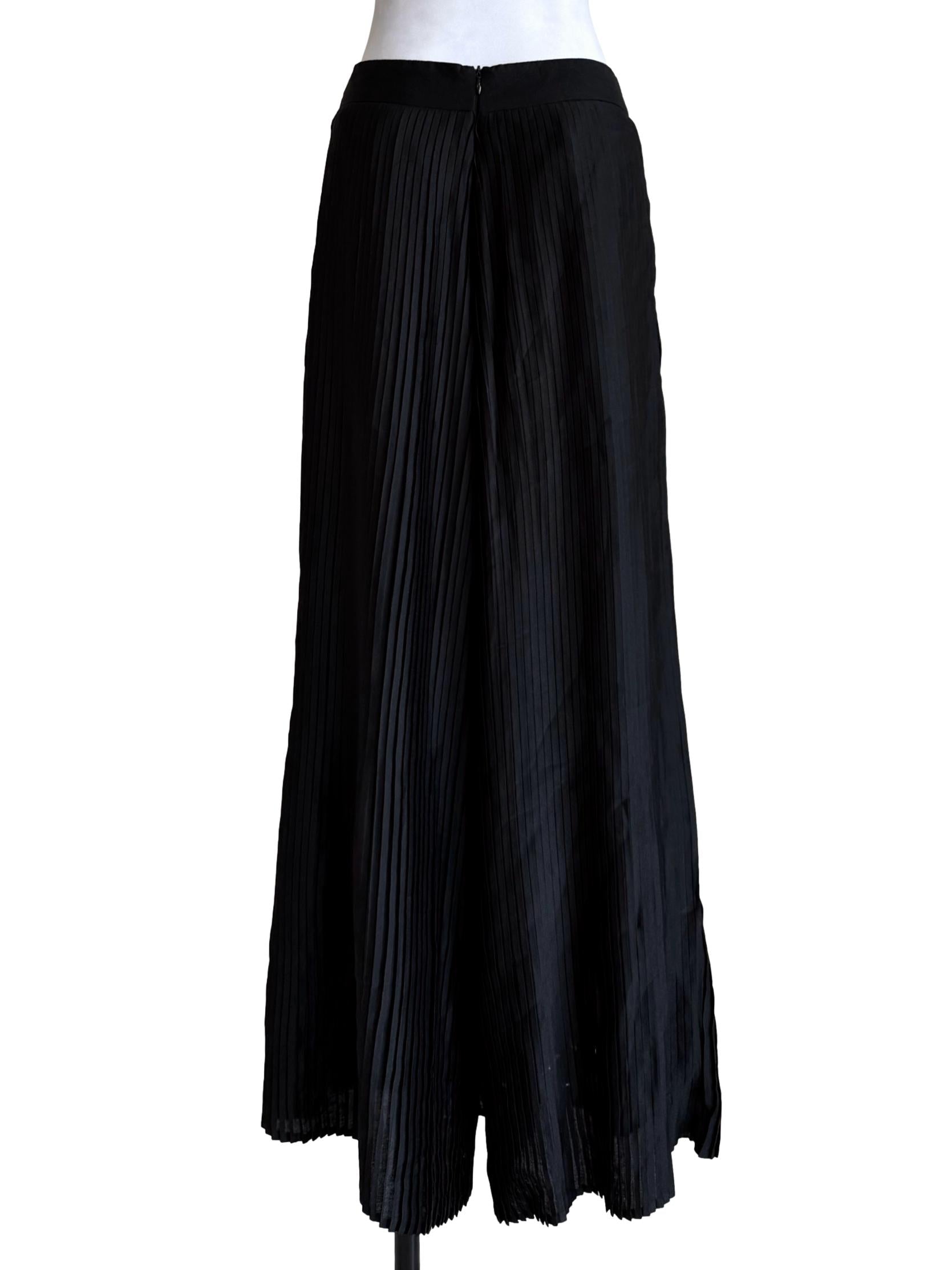 Jet Black Pleated Palazzo