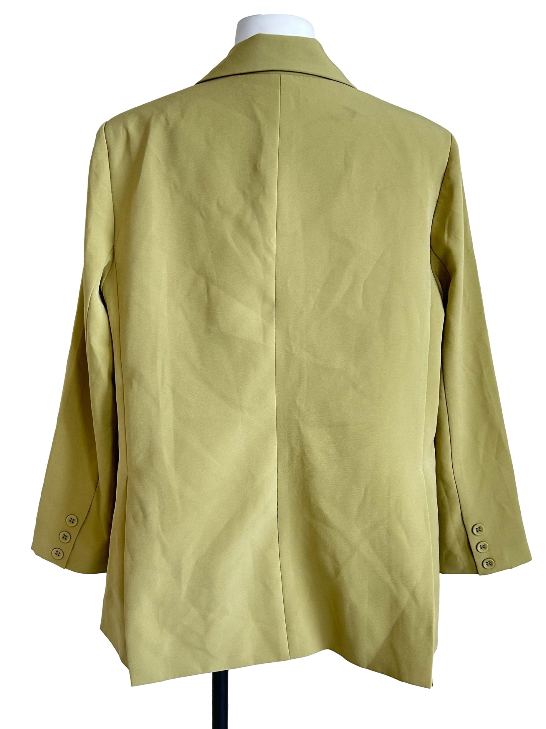Olive Green Single-Button Blazer