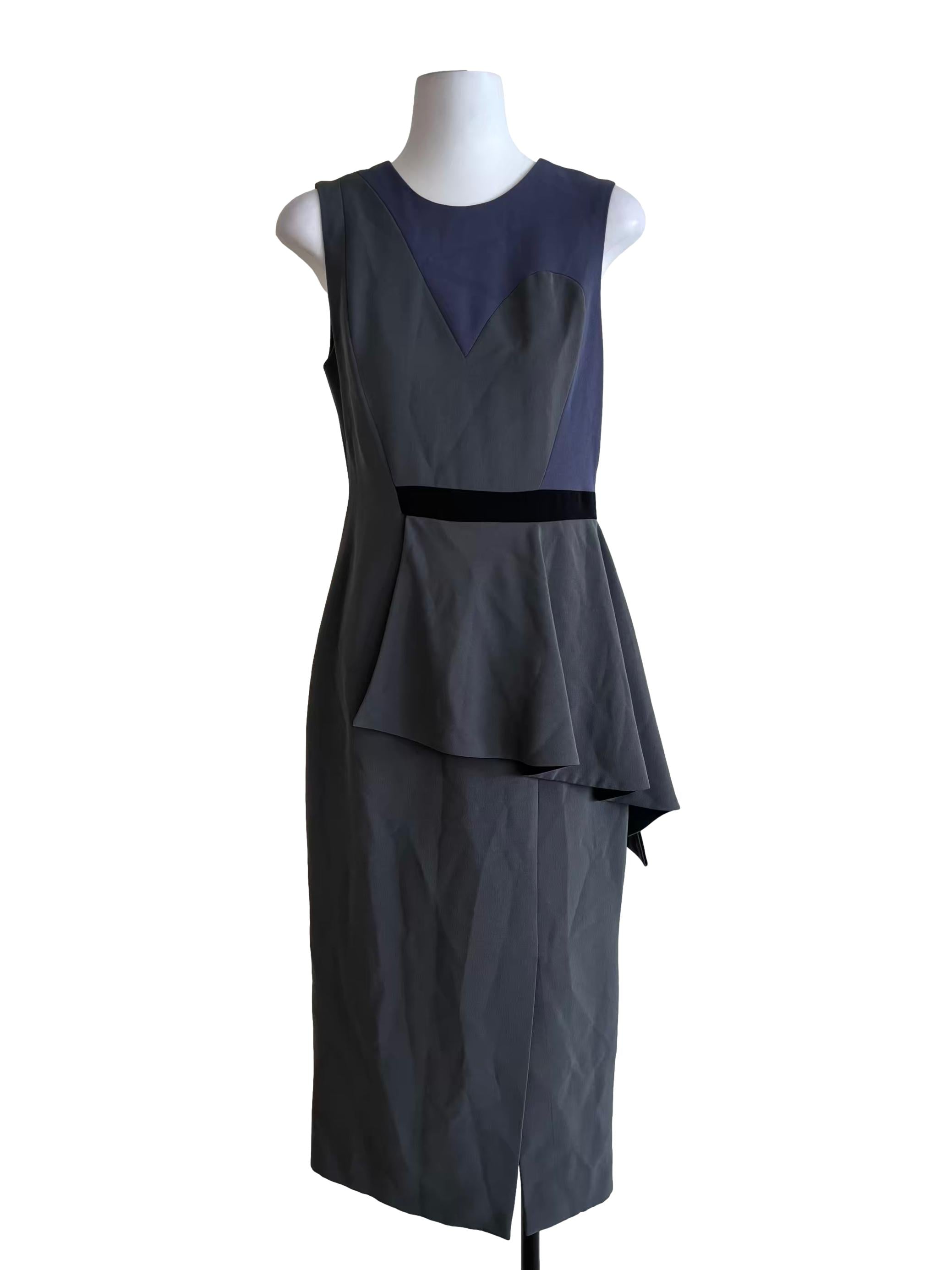 Anchor Grey Peplum Pencil Dress