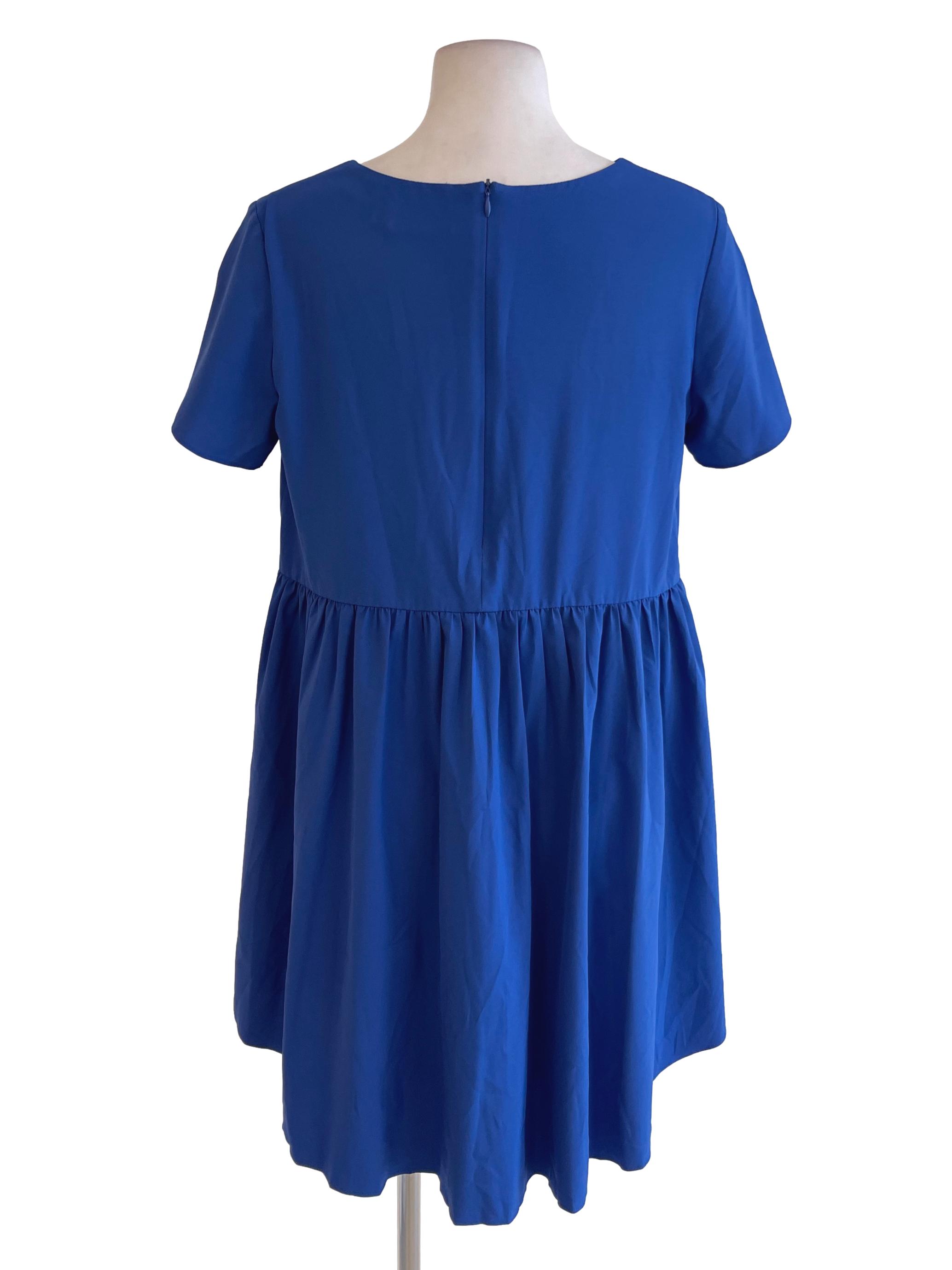Royal Blue Crew Neck Shift Dress TCL