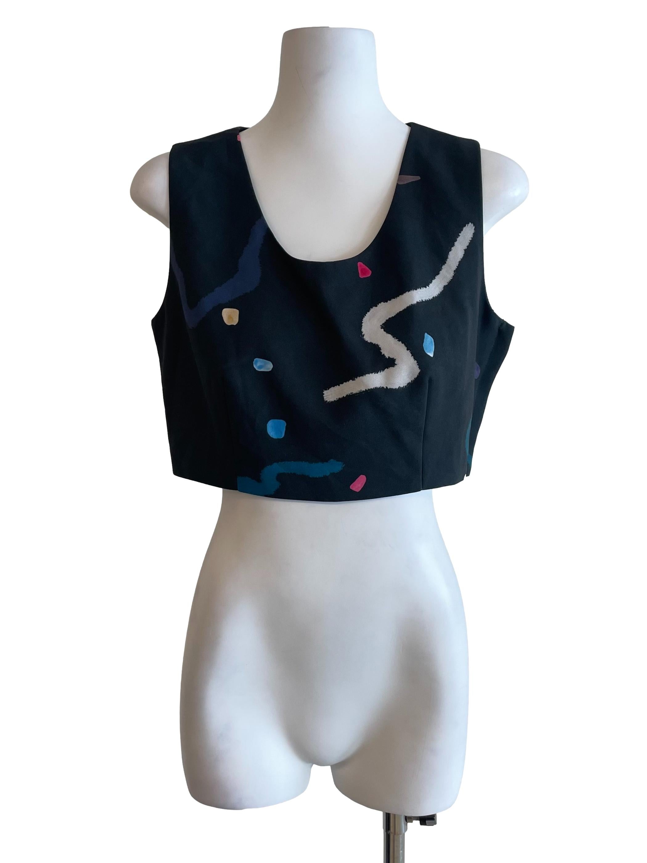 Seaweed Sleeveless Crop Top OSN