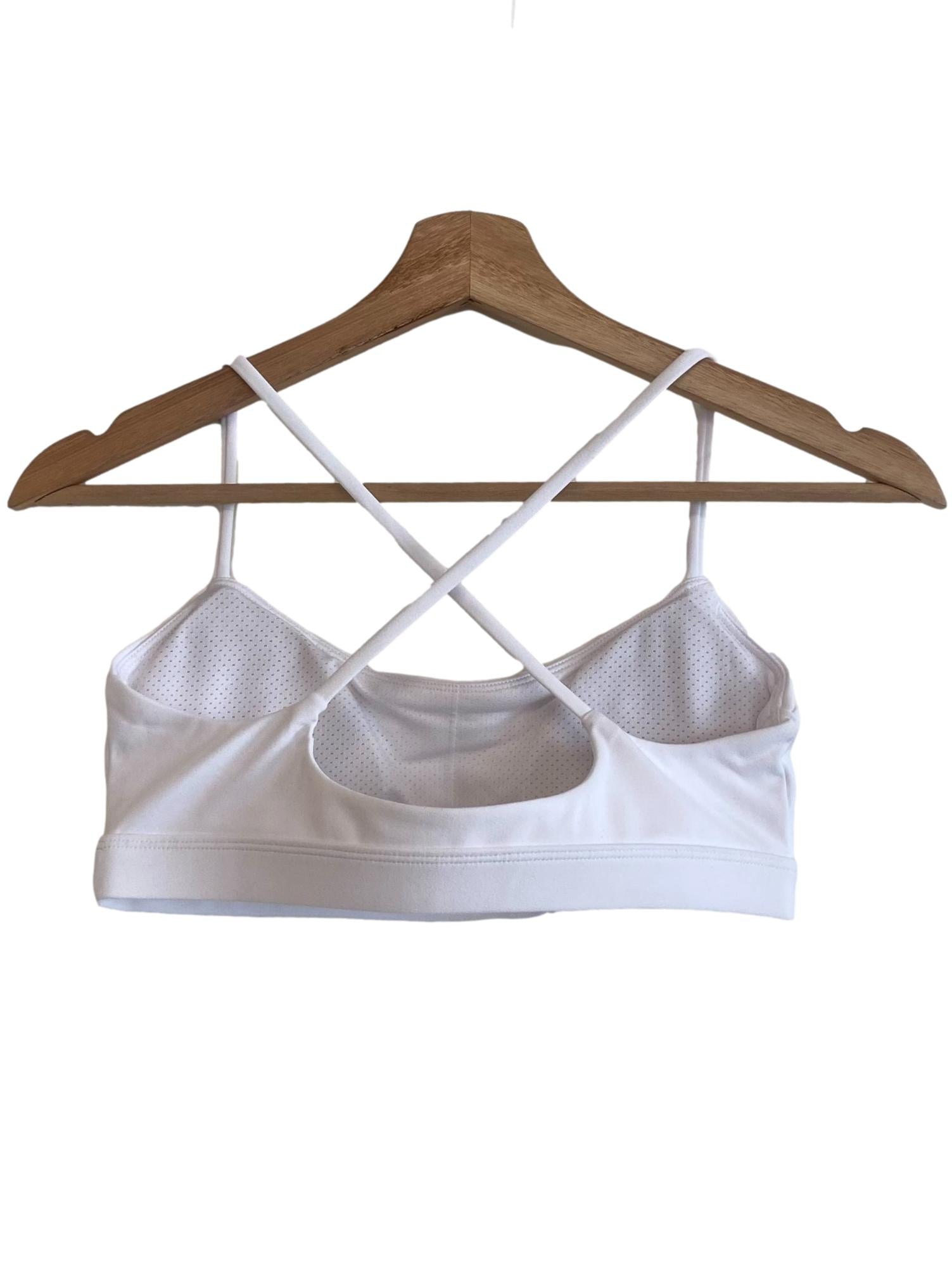 White Strappy Sports Bra