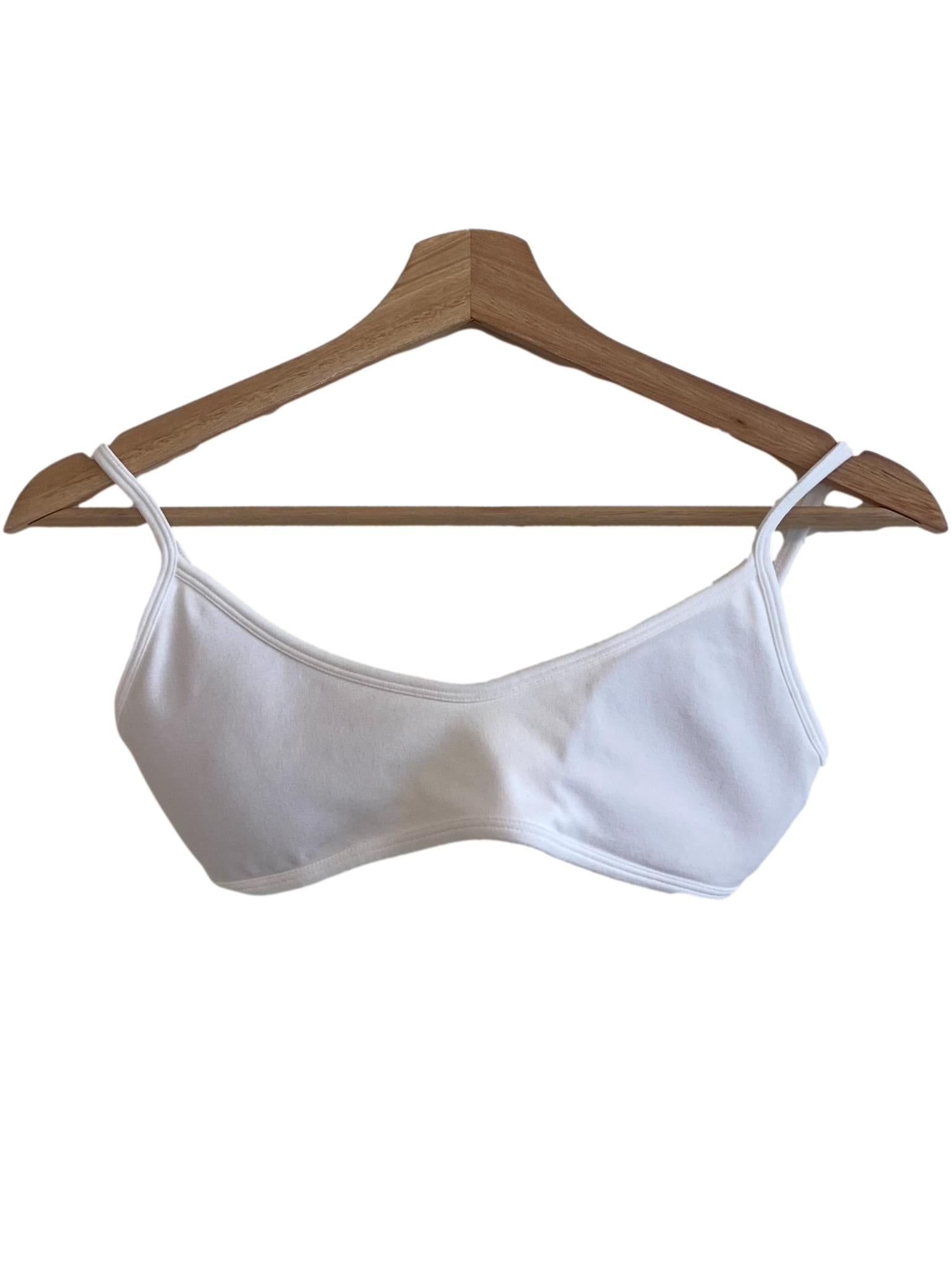White Micro Sports Bra