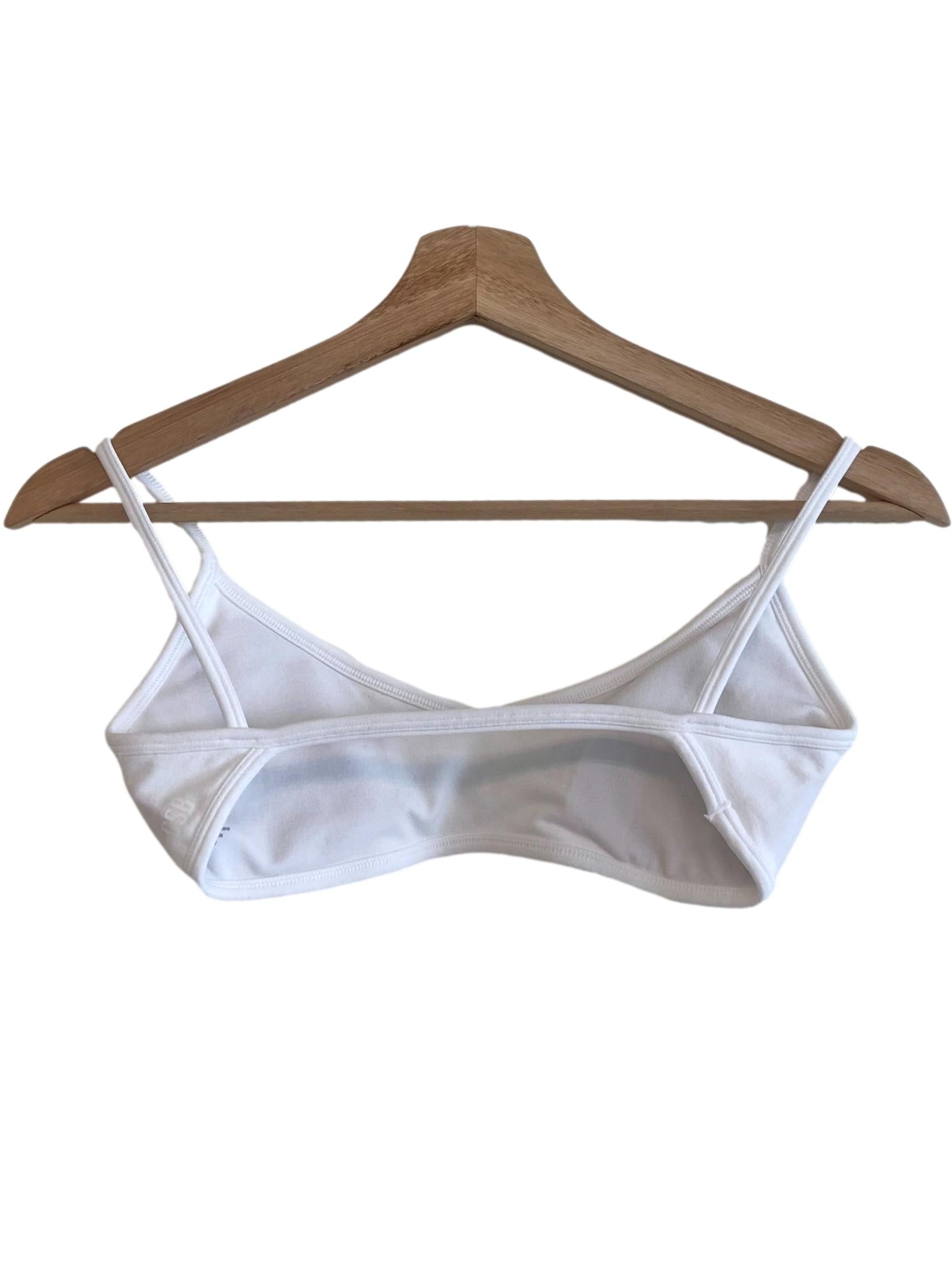 White Micro Sports Bra