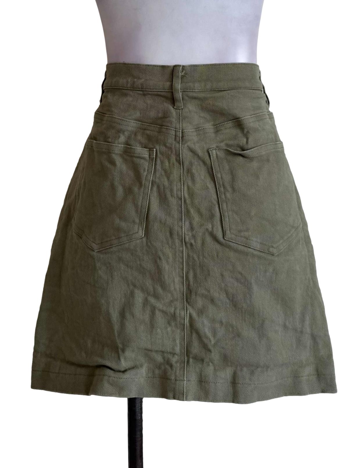 Pistachio Denim Short Skirt OSN