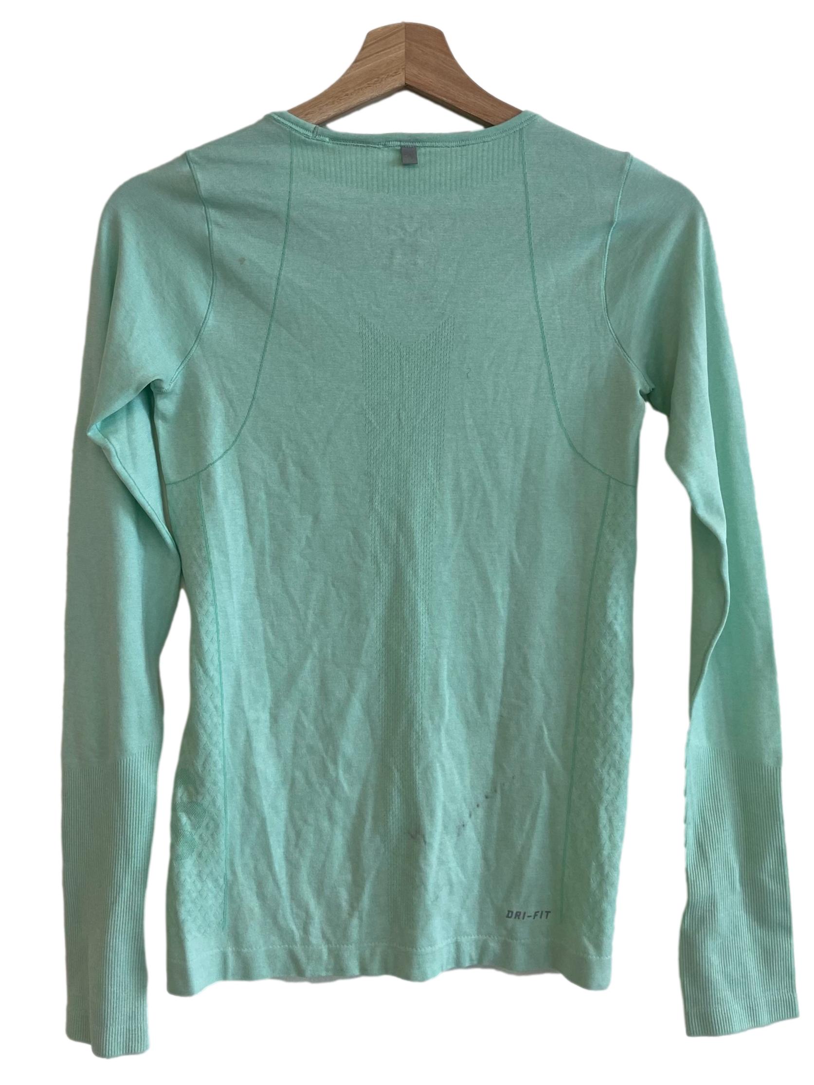 Mint Green Seamless Long-Sleeve Athletic Top