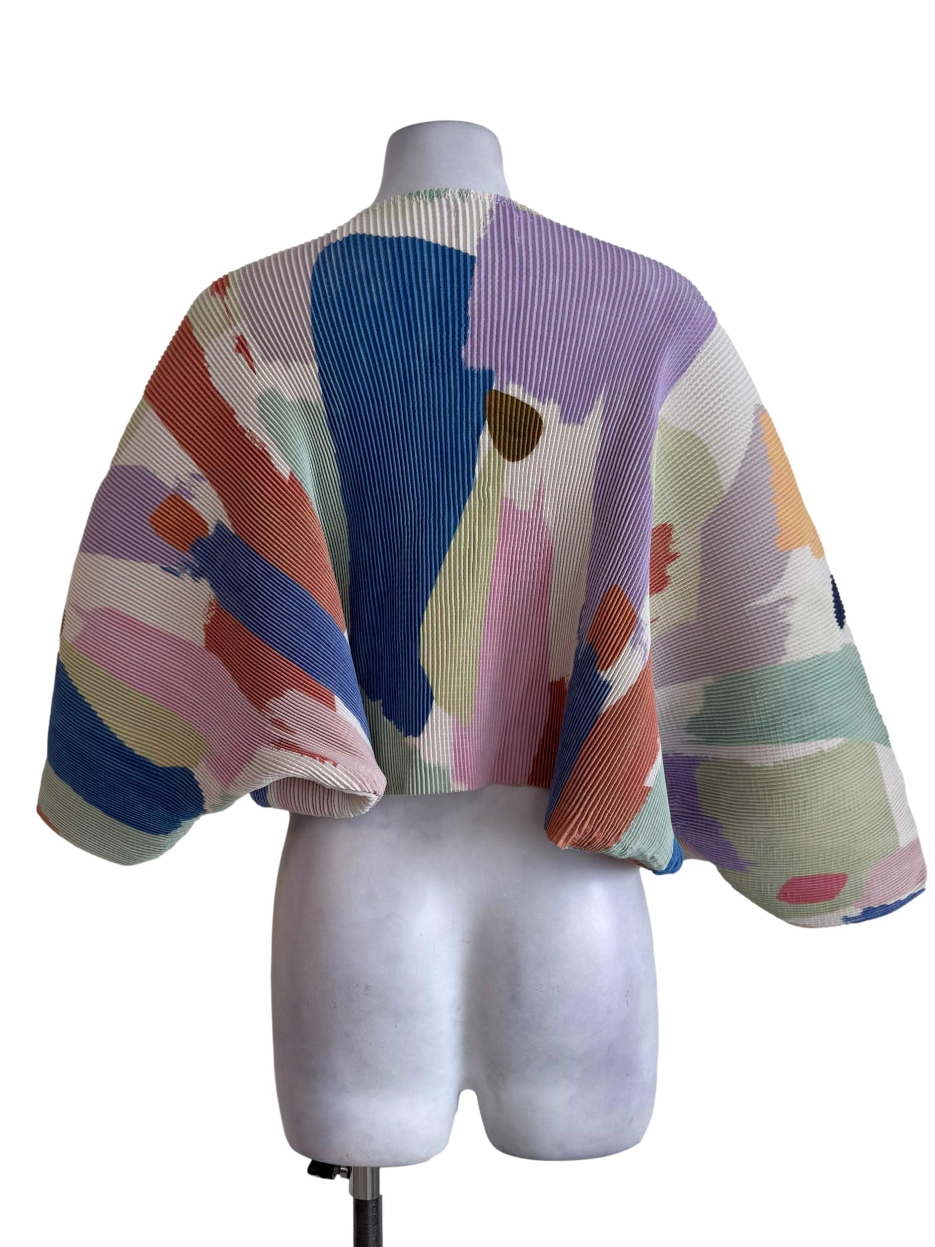 Multicolor Pleated Outerwear OSN