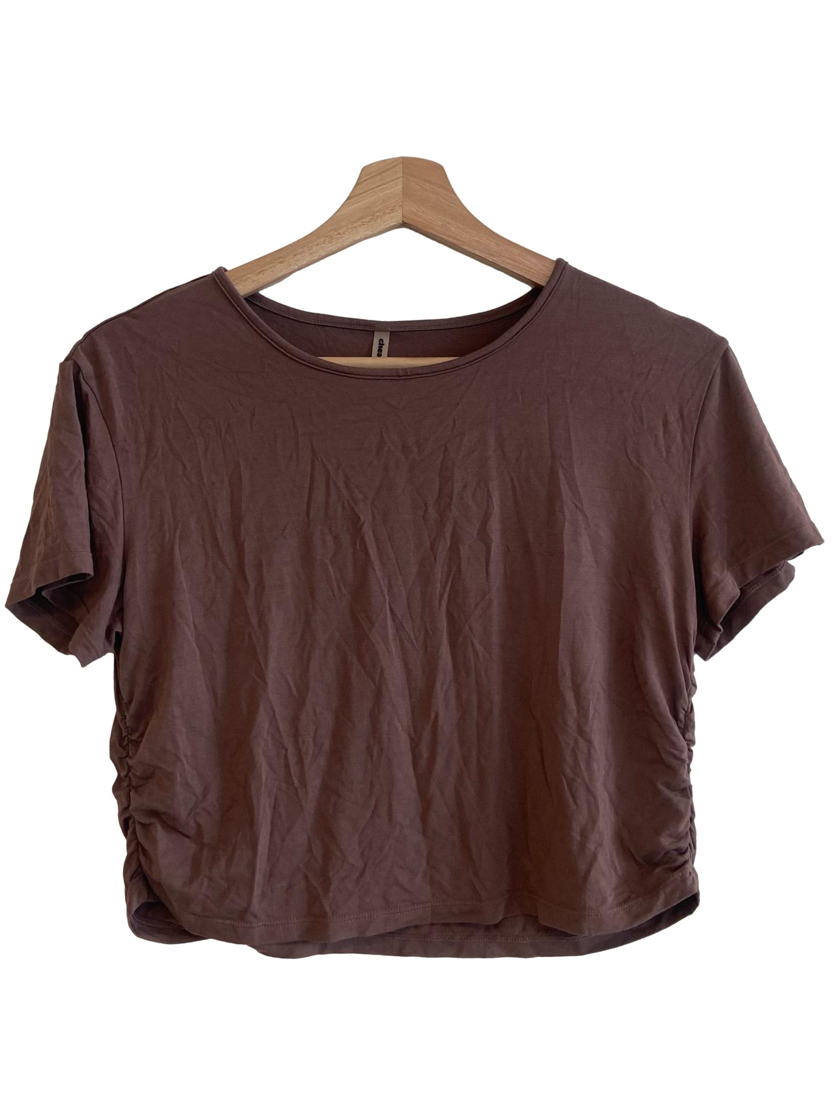 Caramel Brown Crop Top