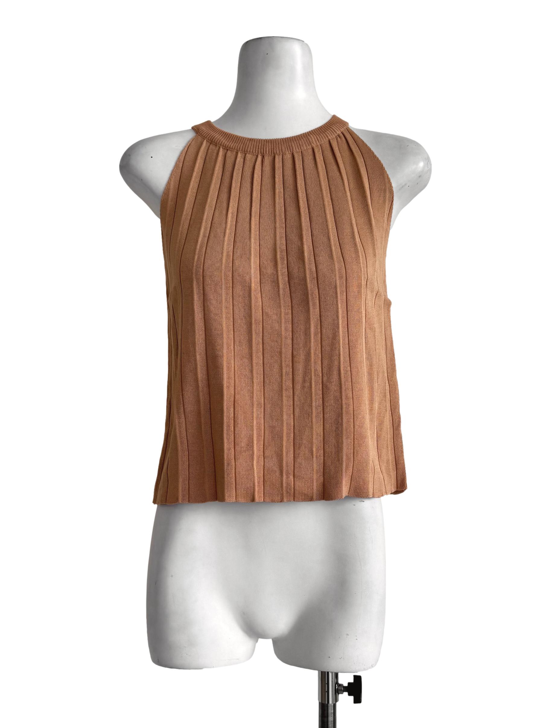 Milk Tea High Neck Top