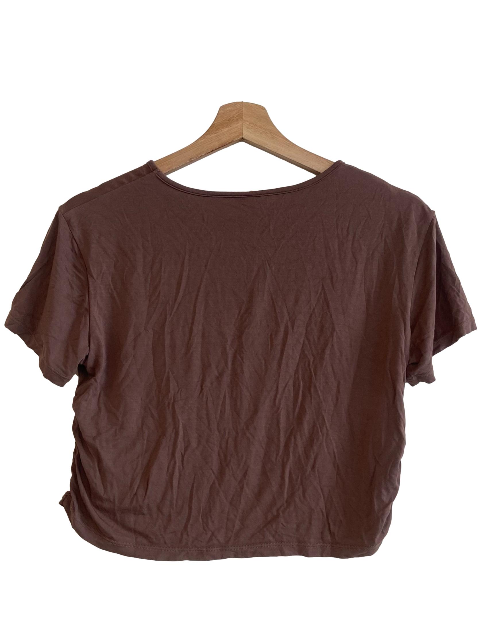 Caramel Brown Crop Top