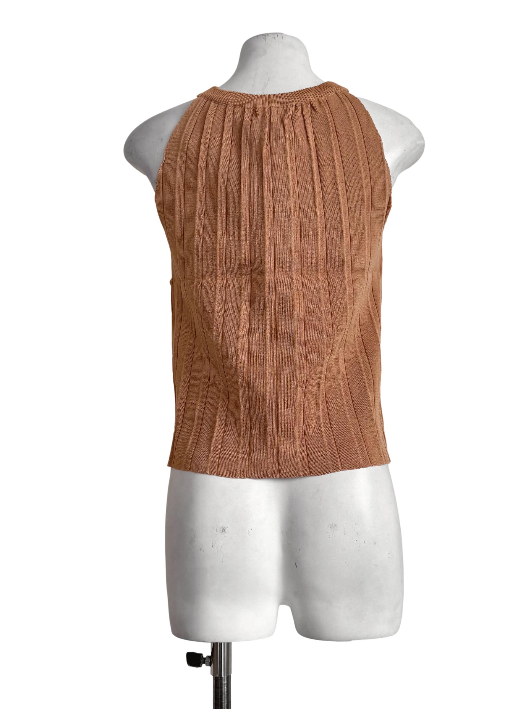 Milk Tea High Neck Top
