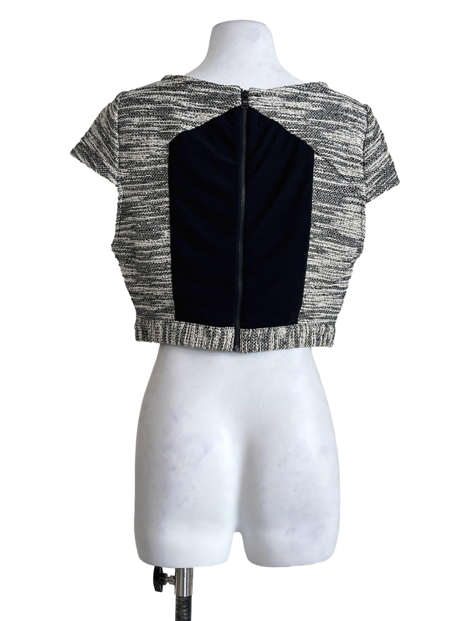 Dove Grey Halter Short Sleeve Cropped Top