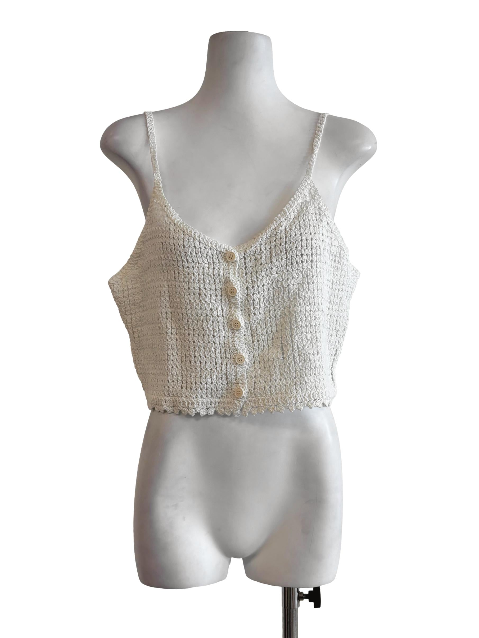 Ivory White Crop Knit Top
