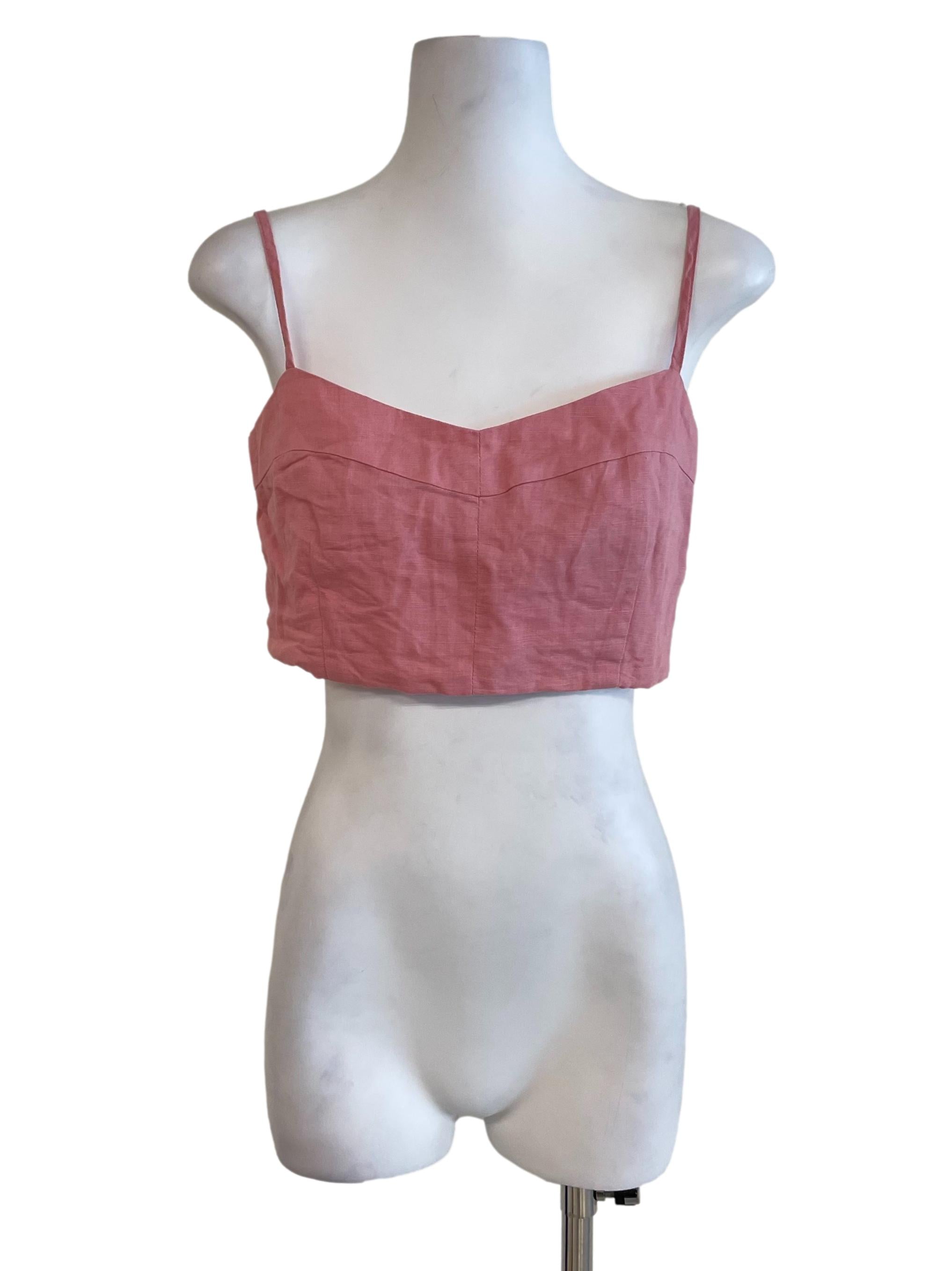 Rose Pink Sweetheart Tube Top